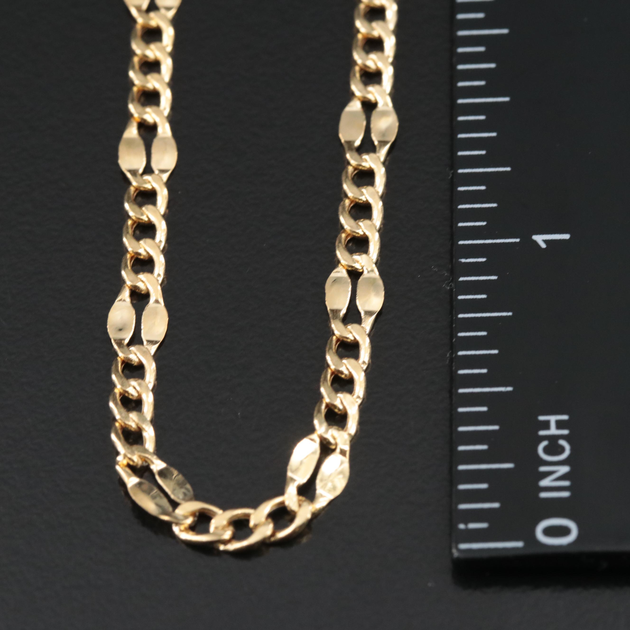 14K Figaro Chain Necklace