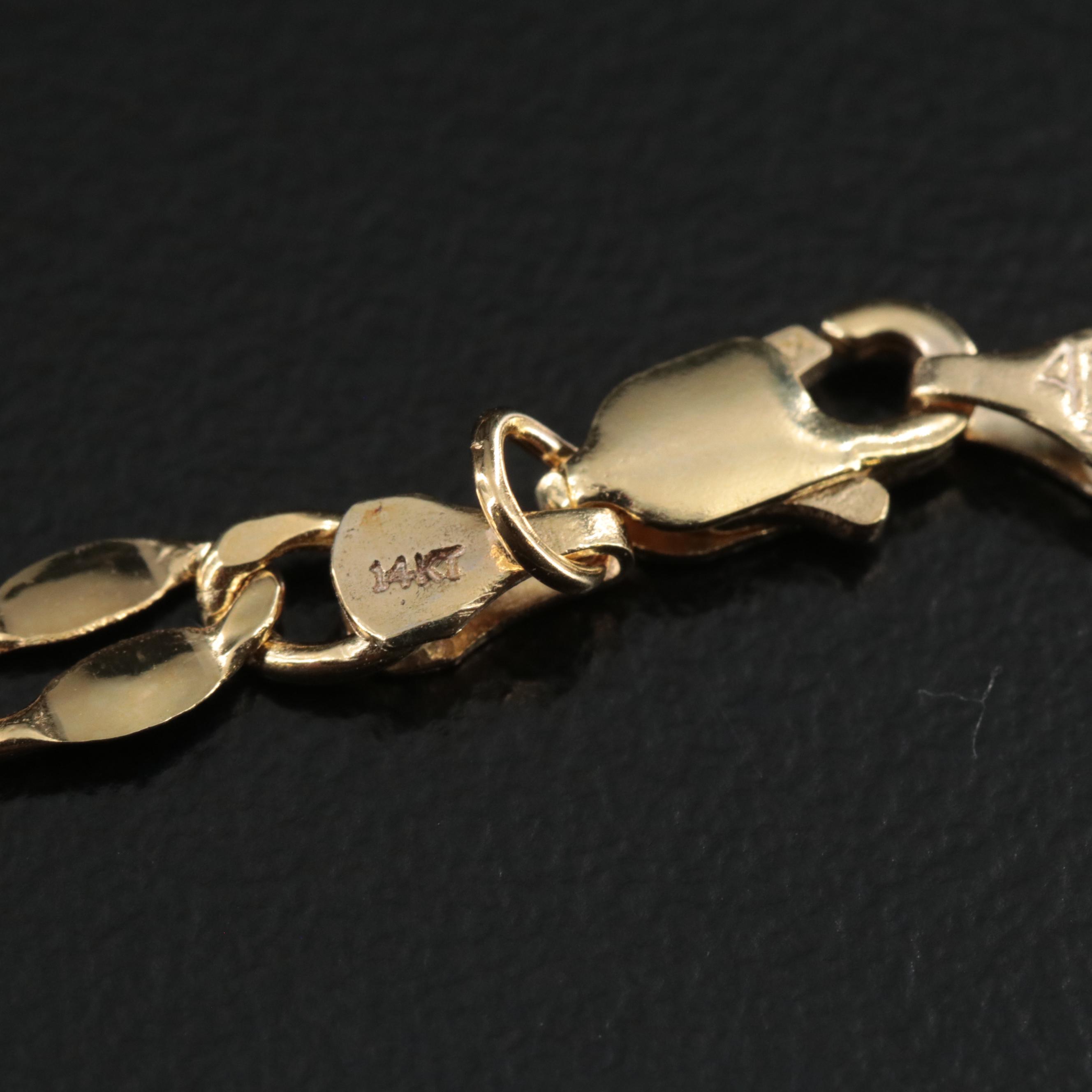 14K Figaro Chain Necklace