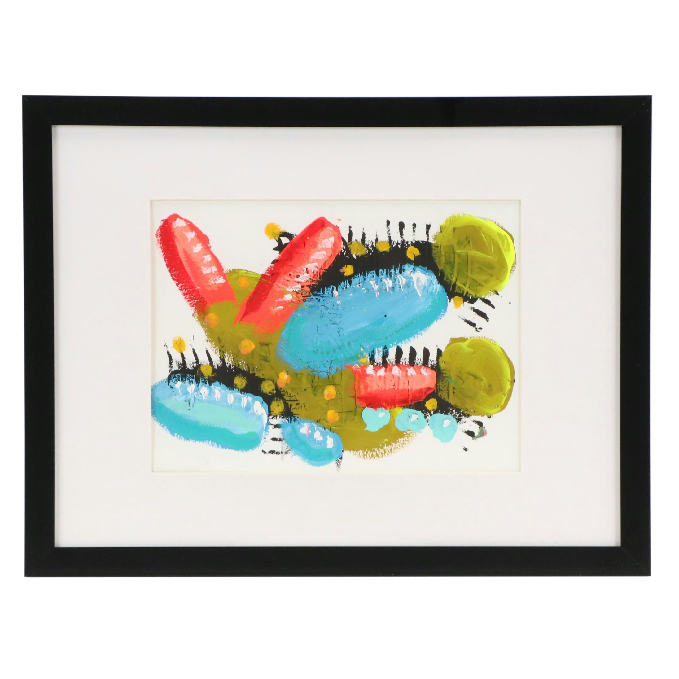 Jeffrey Scott Lewis Abstract Acrylic Painting