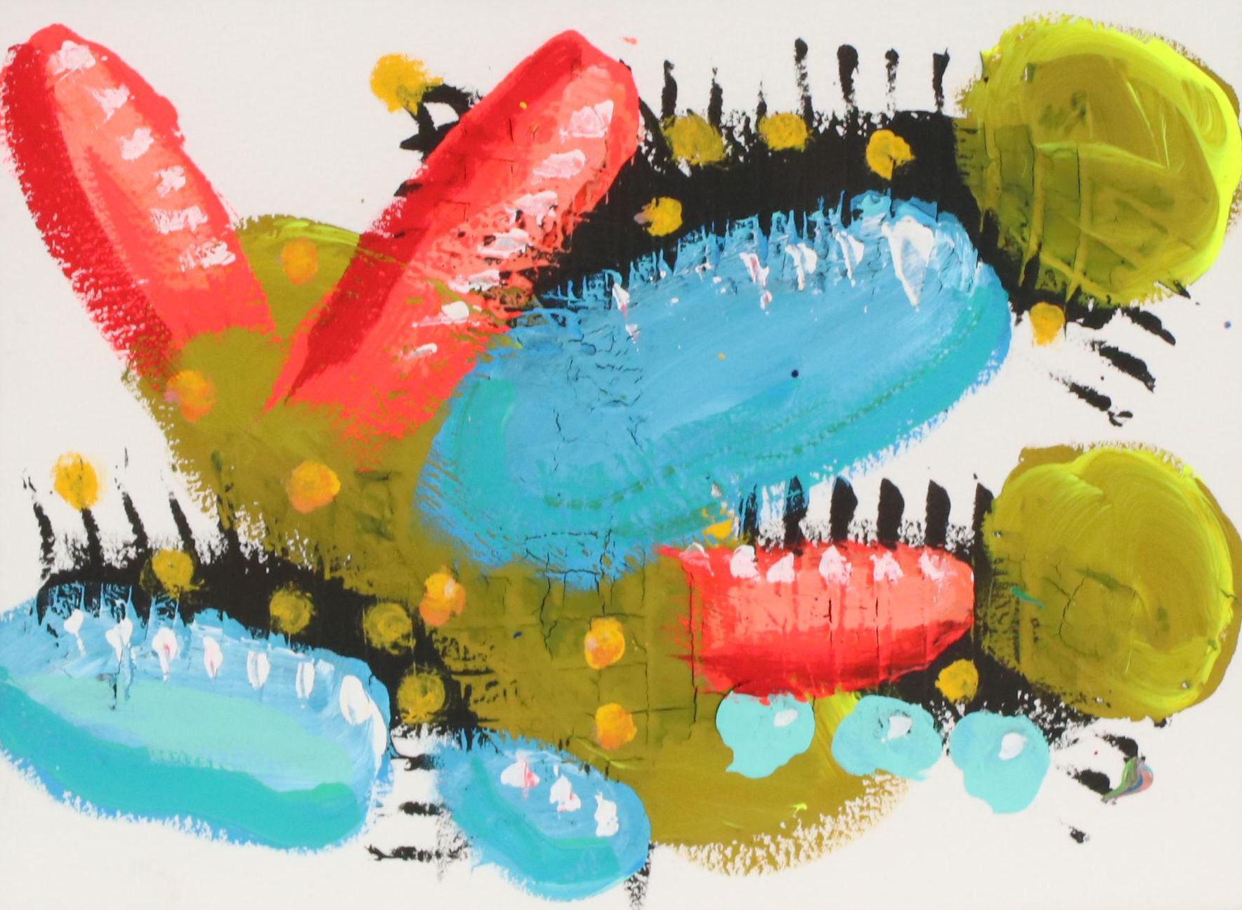 Jeffrey Scott Lewis Abstract Acrylic Painting