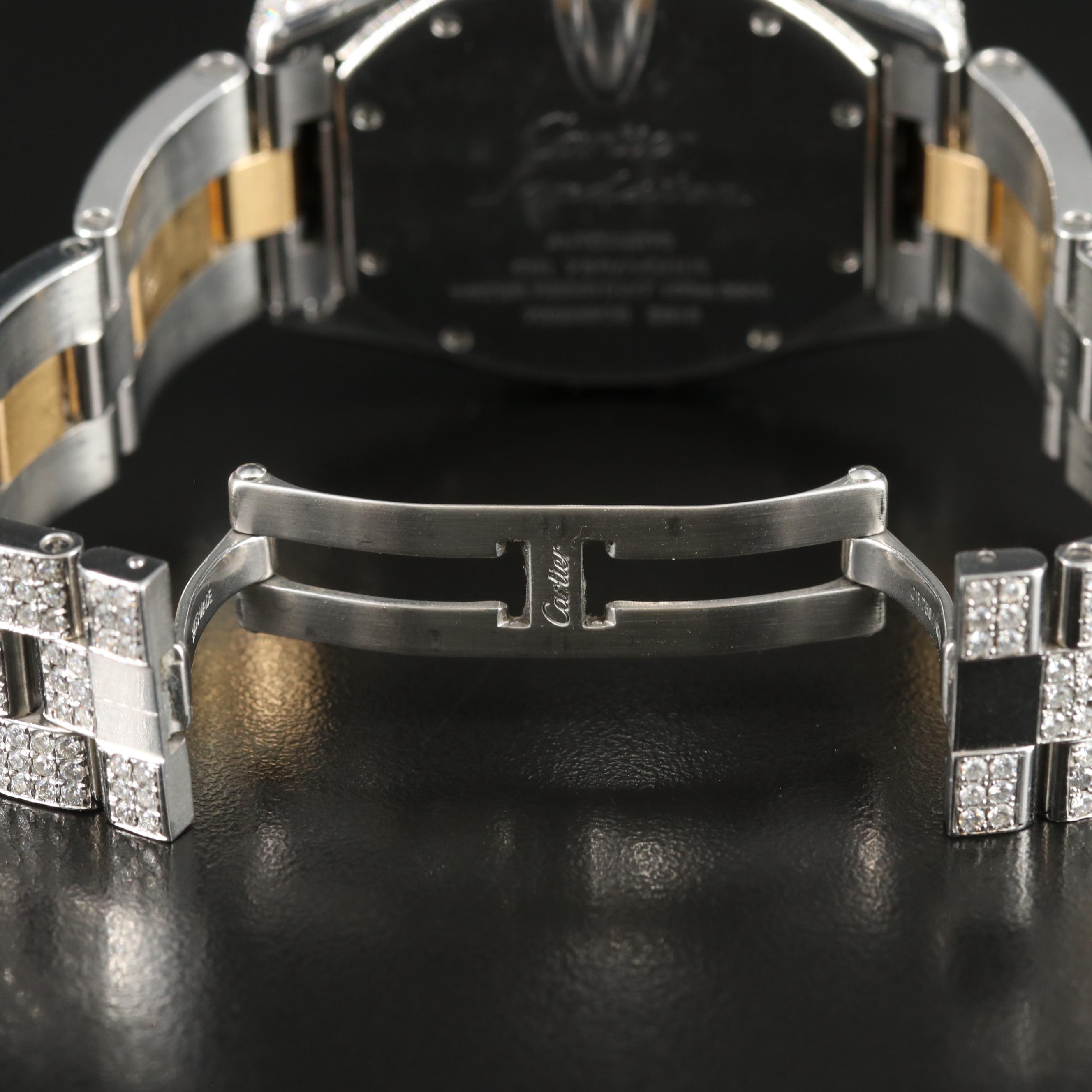 Cartier Roadster 17.69 CTW Custom Diamond Chronograph Watch