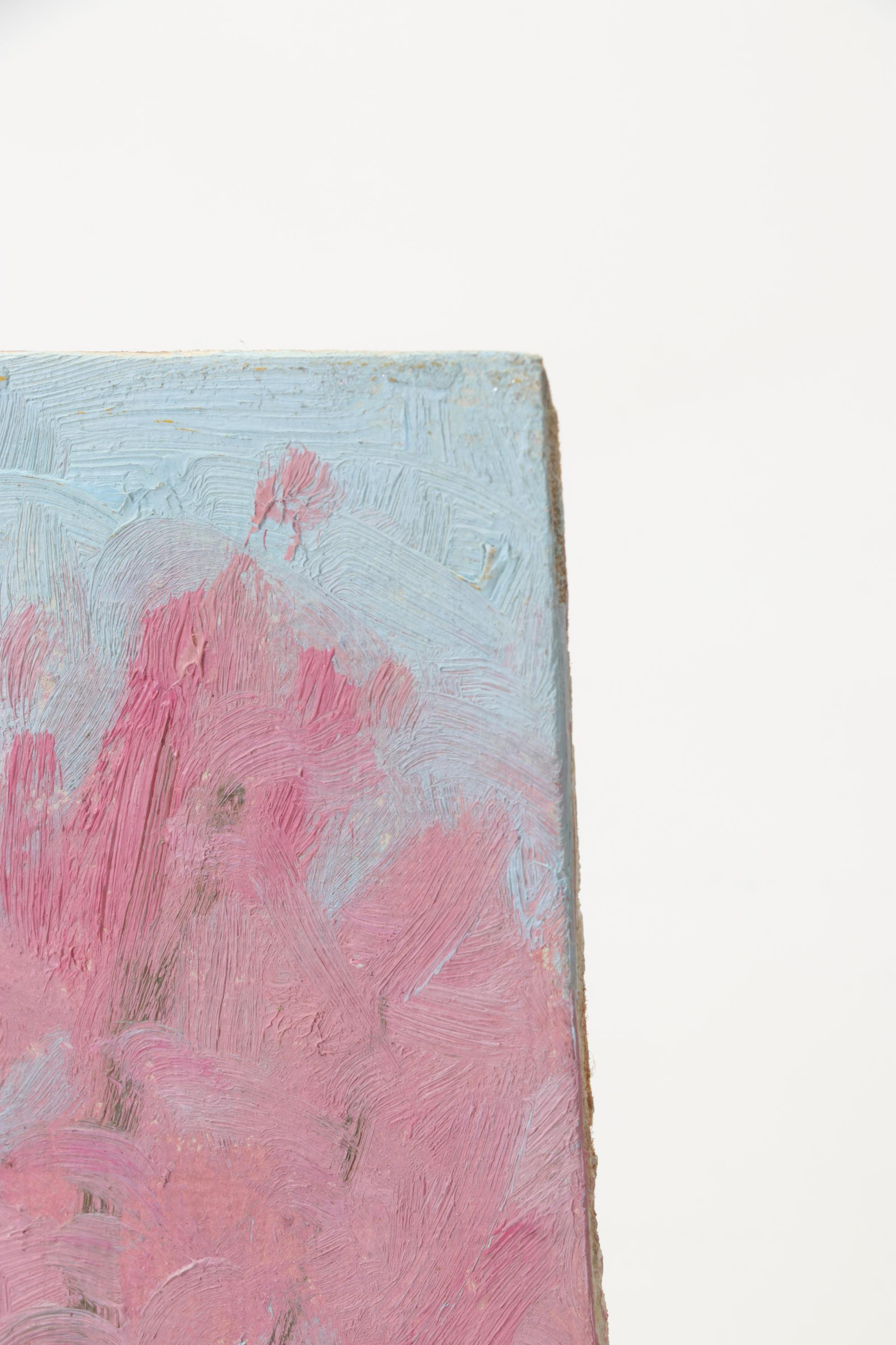 Bob Ragland Spring Park Scene Oil Painting With Blooming Trees, 1988