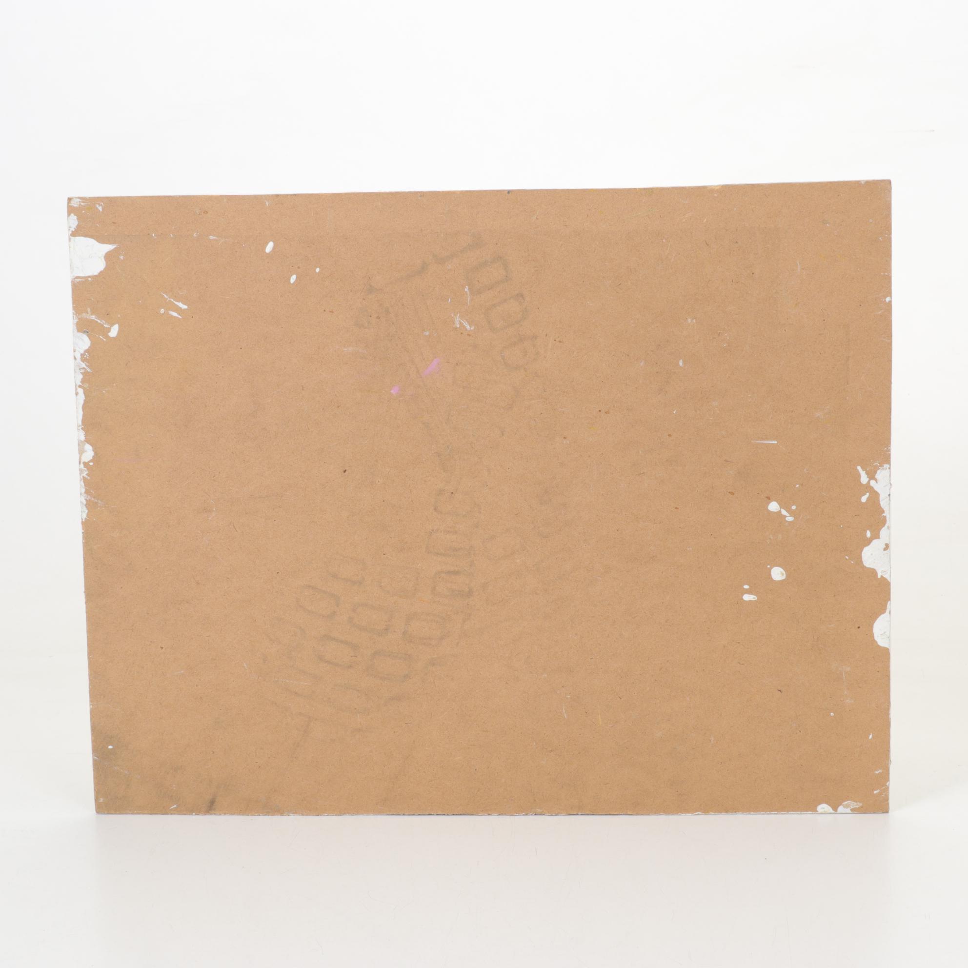 Bob Ragland Spring Park Scene Oil Painting With Blooming Trees, 1988