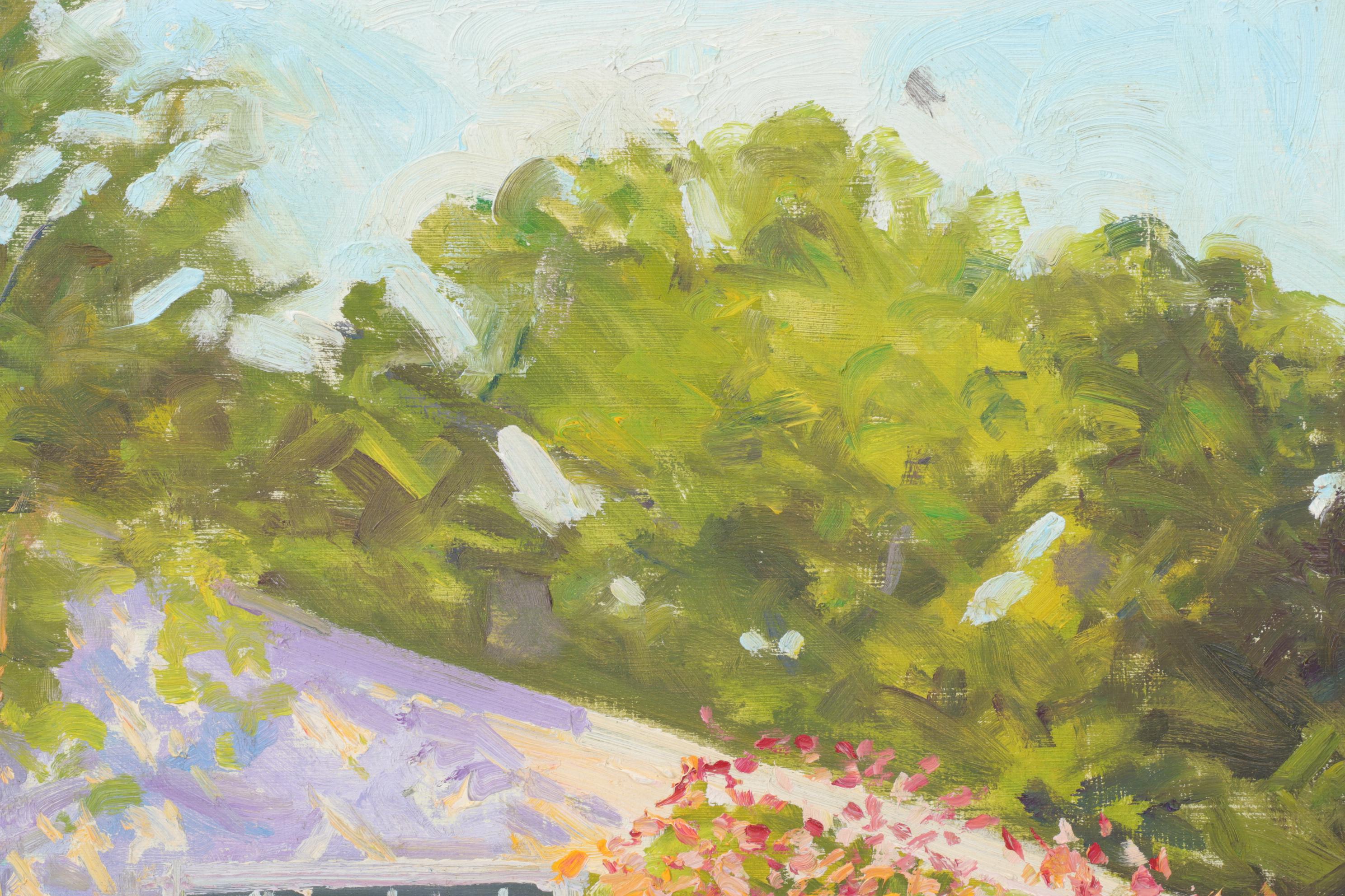 Bob Ragland Architectural Landscape Oil Painting, 1988