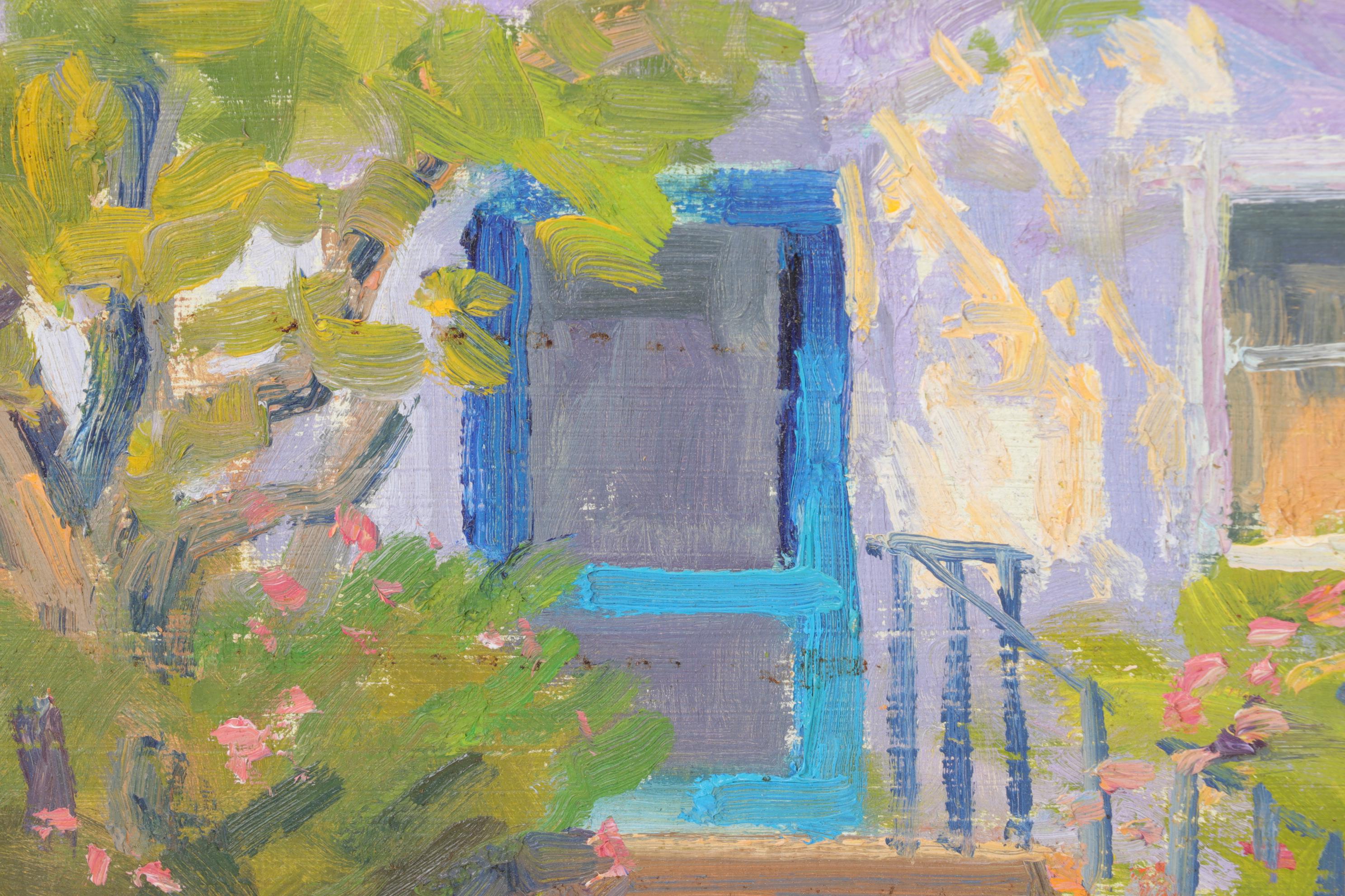 Bob Ragland Architectural Landscape Oil Painting, 1988