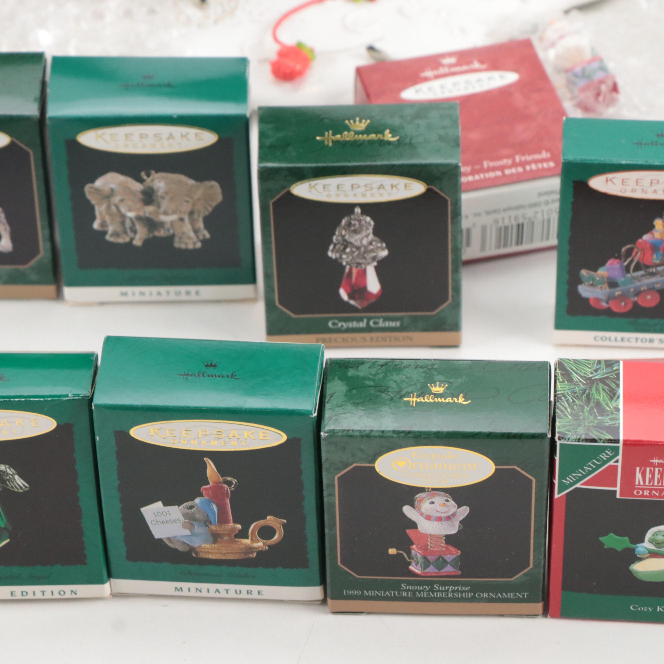 Tabletop Christmas Tree with Hallmark Santa, Safari Animals, and Other Ornaments