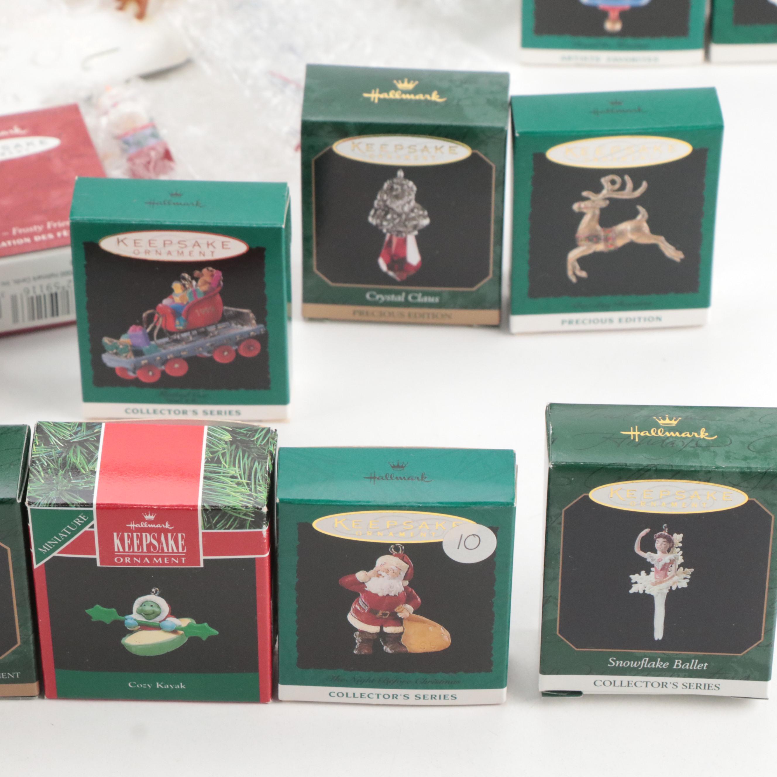 Tabletop Christmas Tree with Hallmark Santa, Safari Animals, and Other Ornaments