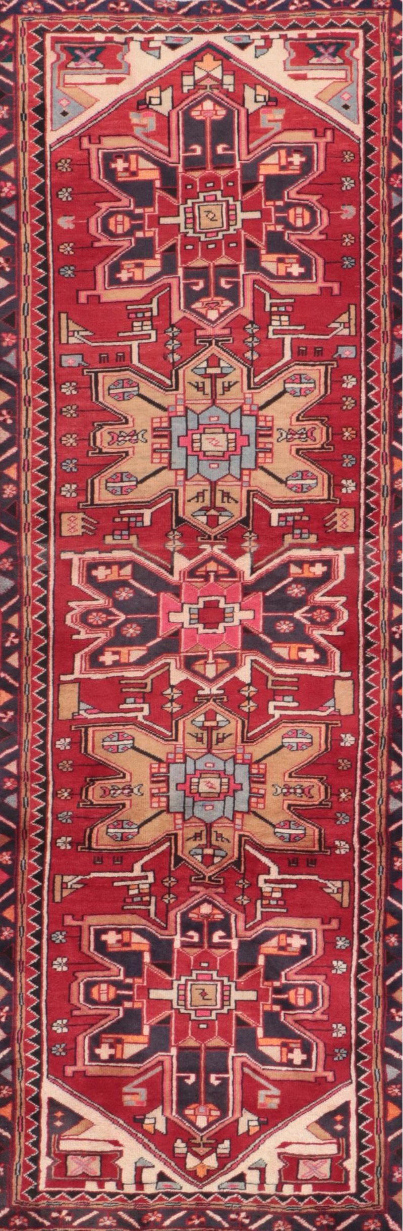 3'2 x 8'7 Hand-Knotted Persian Lamberan Carpet Runner