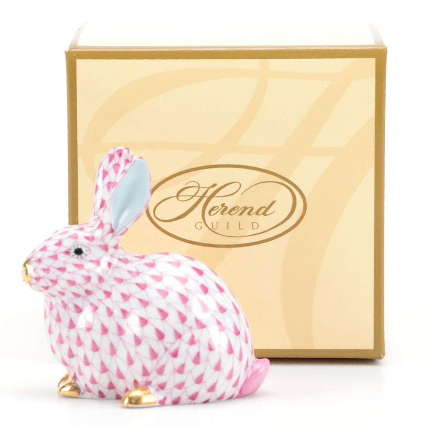 Herend Guild Raspberry Fishnet with Gold