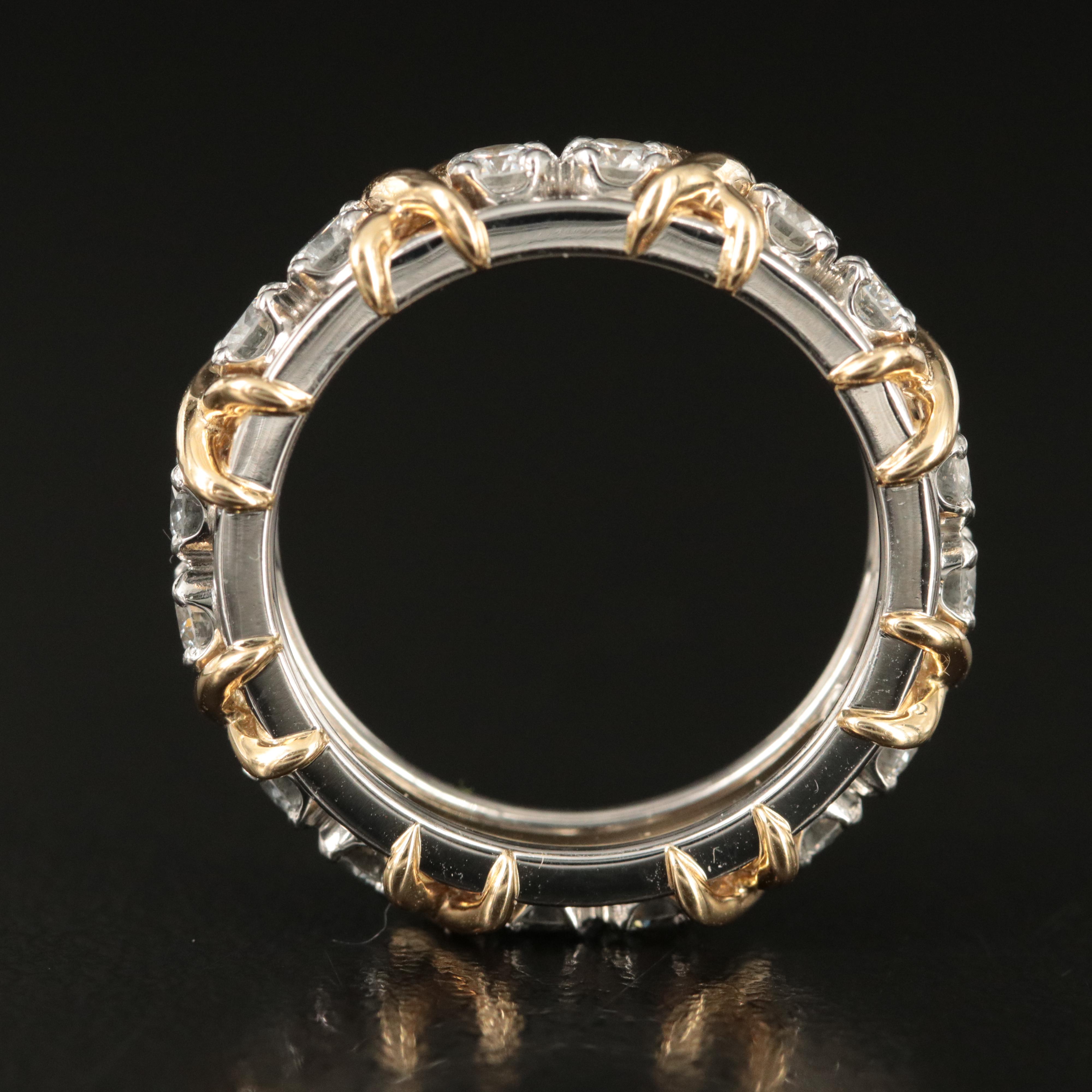 Jean Schlumberger for Tiffany & Co. Platinum and 18K Sixteen Stone Diamond Ring
