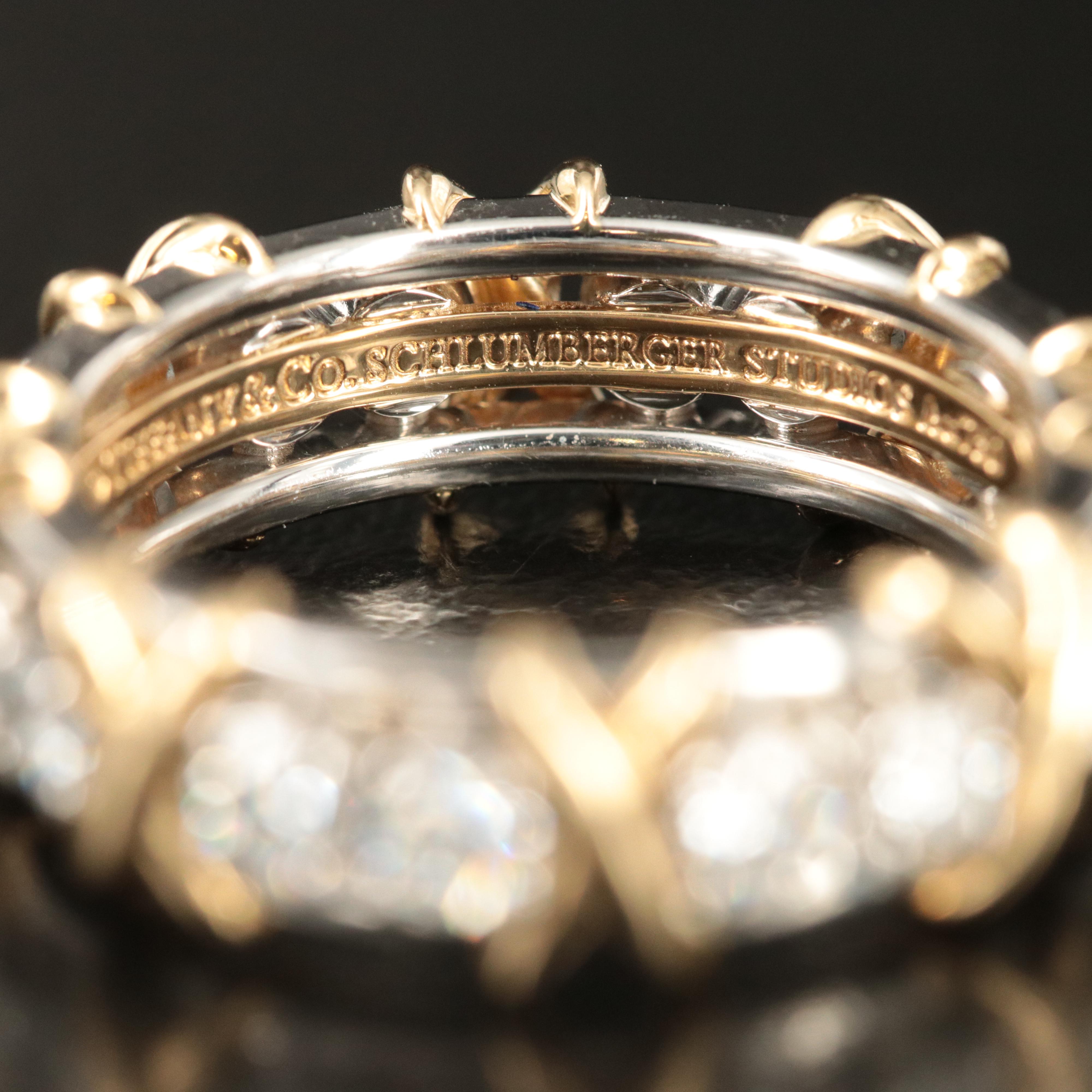 Jean Schlumberger for Tiffany & Co. Platinum and 18K Sixteen Stone Diamond Ring