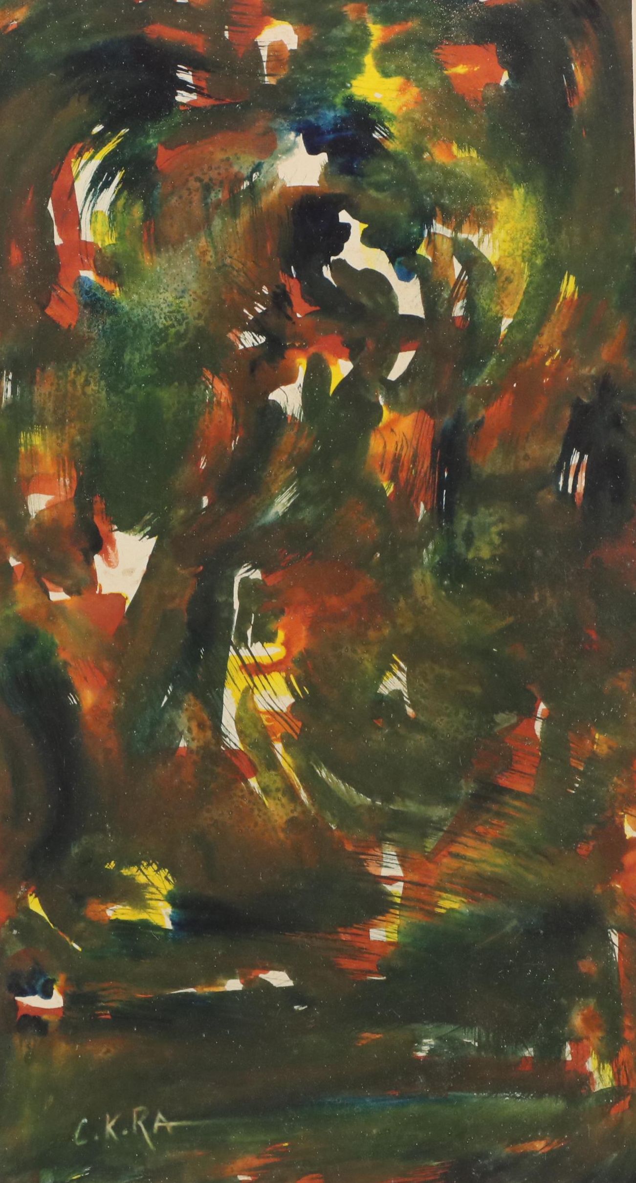 Abstract Non-Objective Watercolor Painting