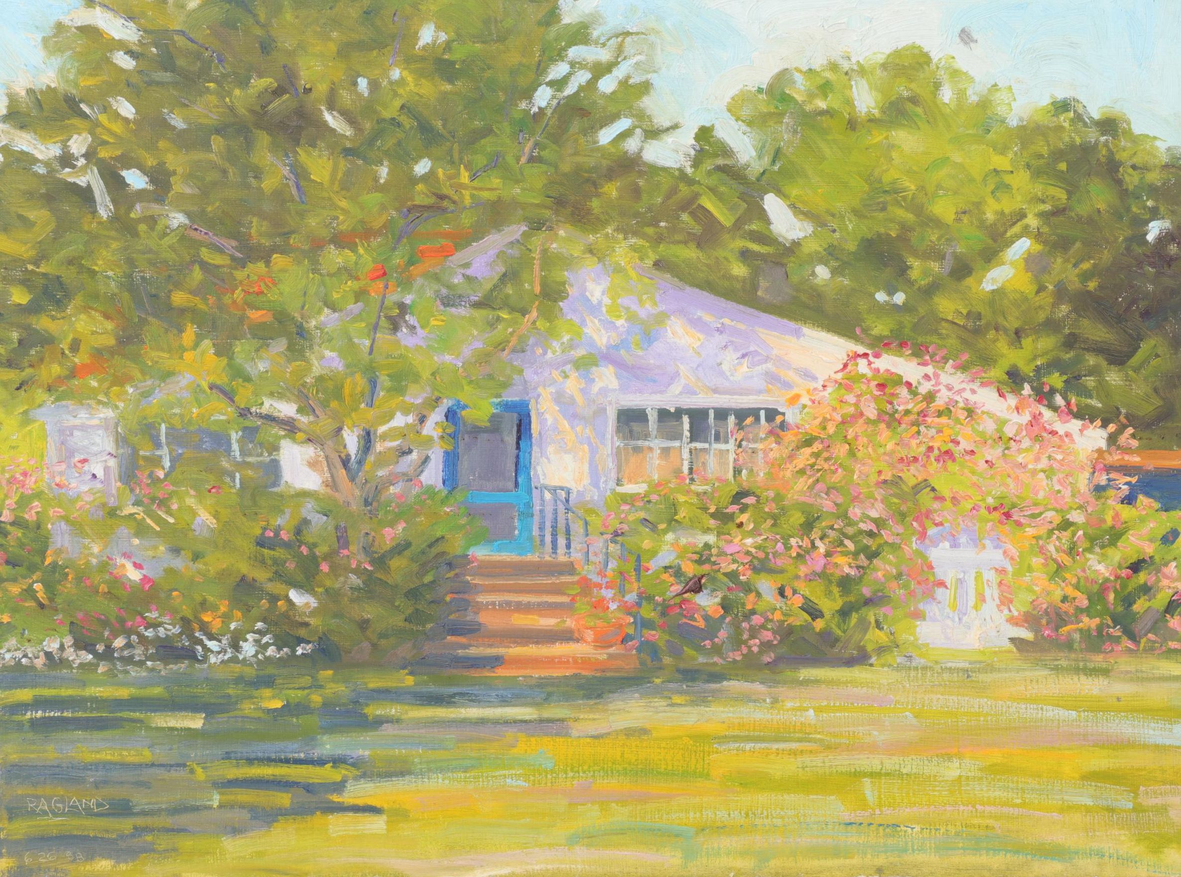 Bob Ragland Architectural Landscape Oil Painting, 1988