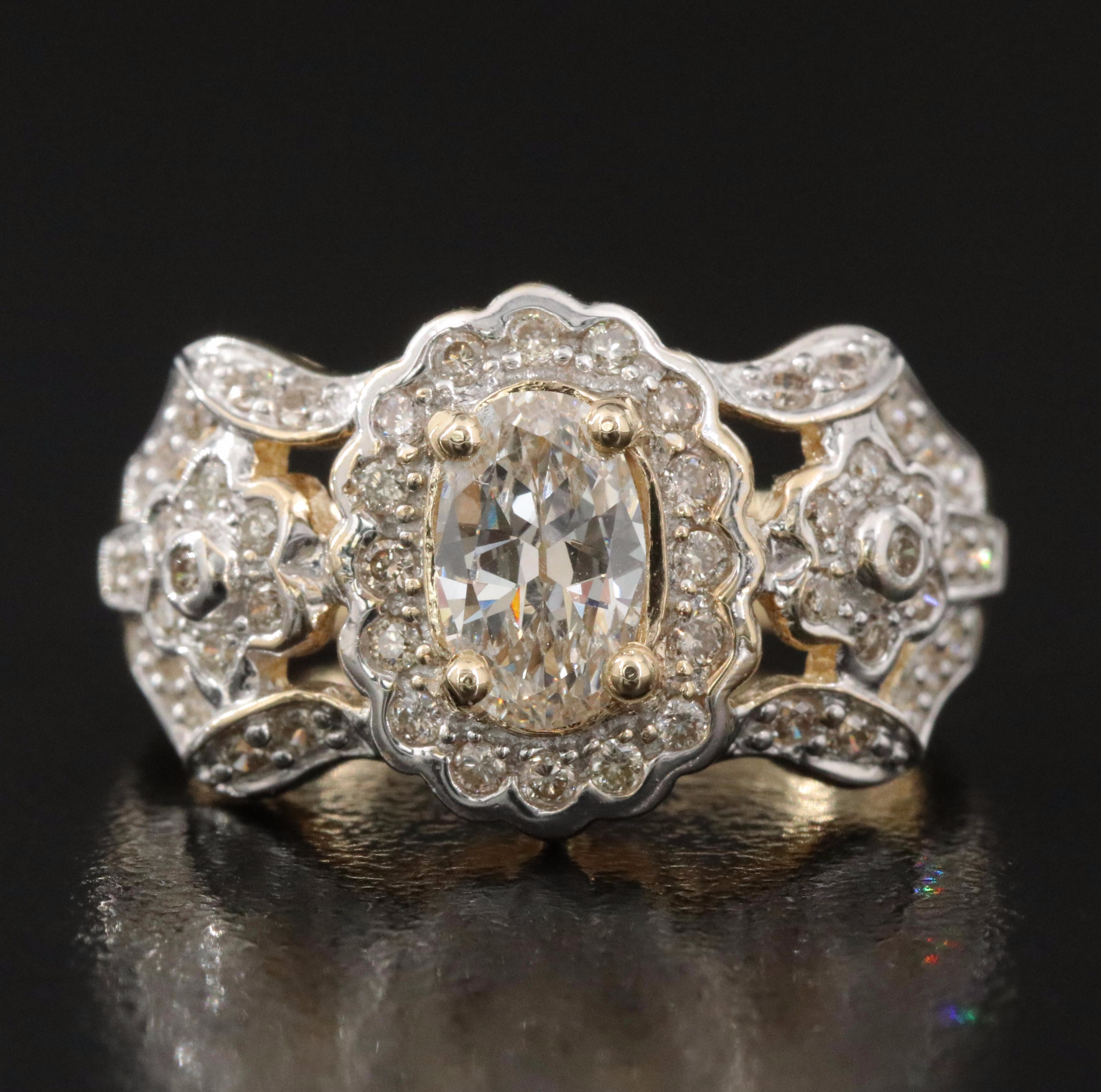 14K 1.03 CTW Diamond Ring
