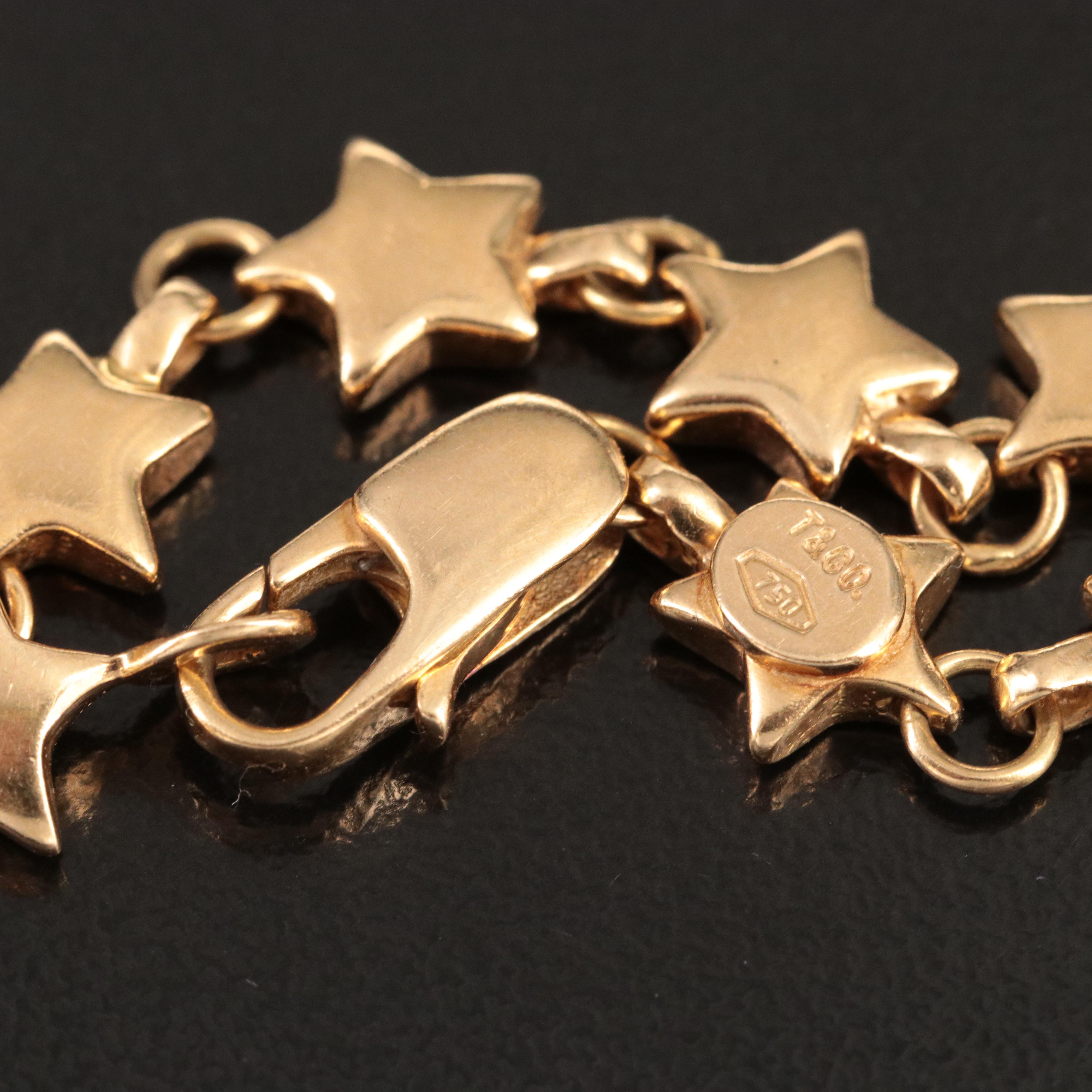Tiffany & Co. 18K Puffed Star Bracelet