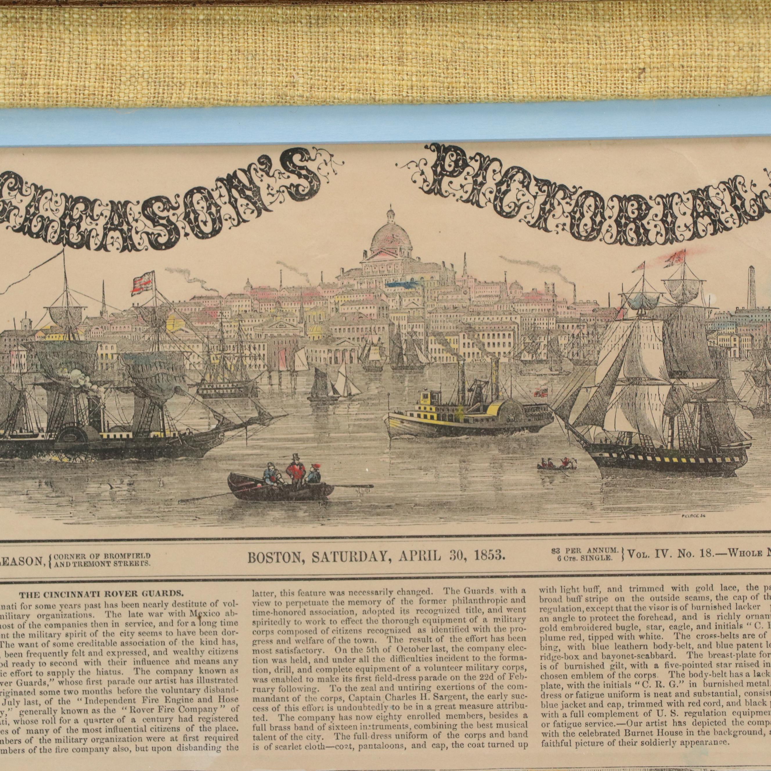 Cincinnati-Themed Story and Wood Engraving from "Gleason's Pictorial," 1853