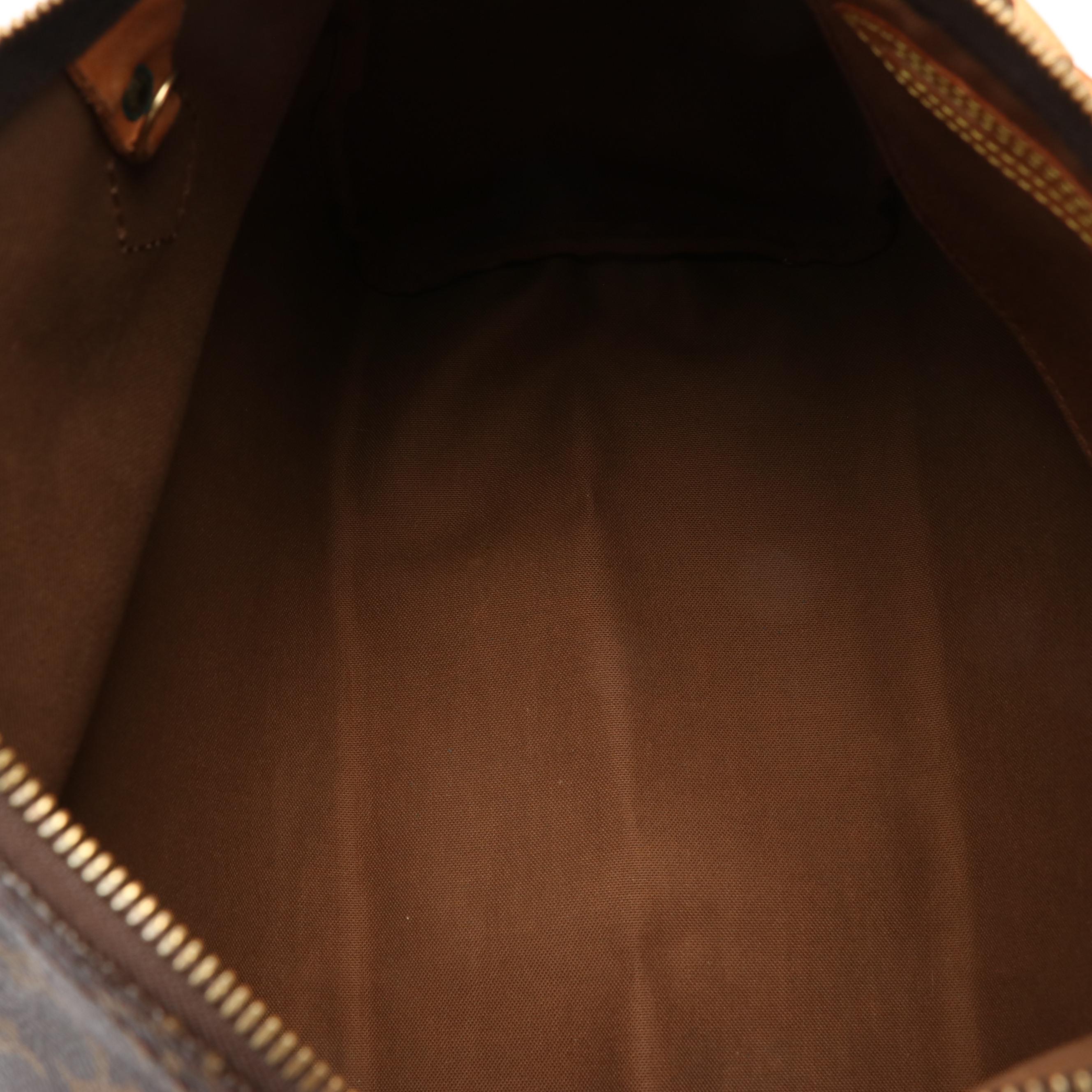 Louis Vuitton Speedy 35 Handbag in Brown Monogram Coated Canvas