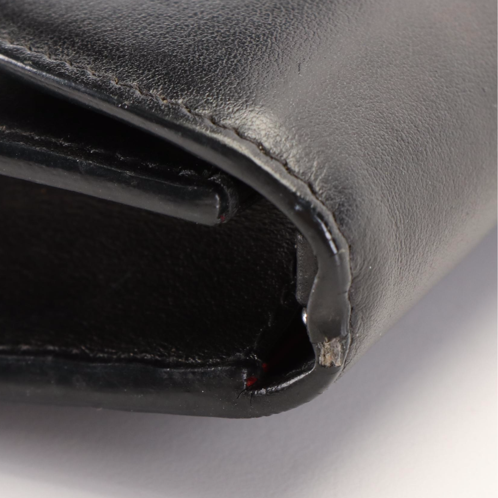 Prada City Elektra Studded Calf Leather Chain Wallet