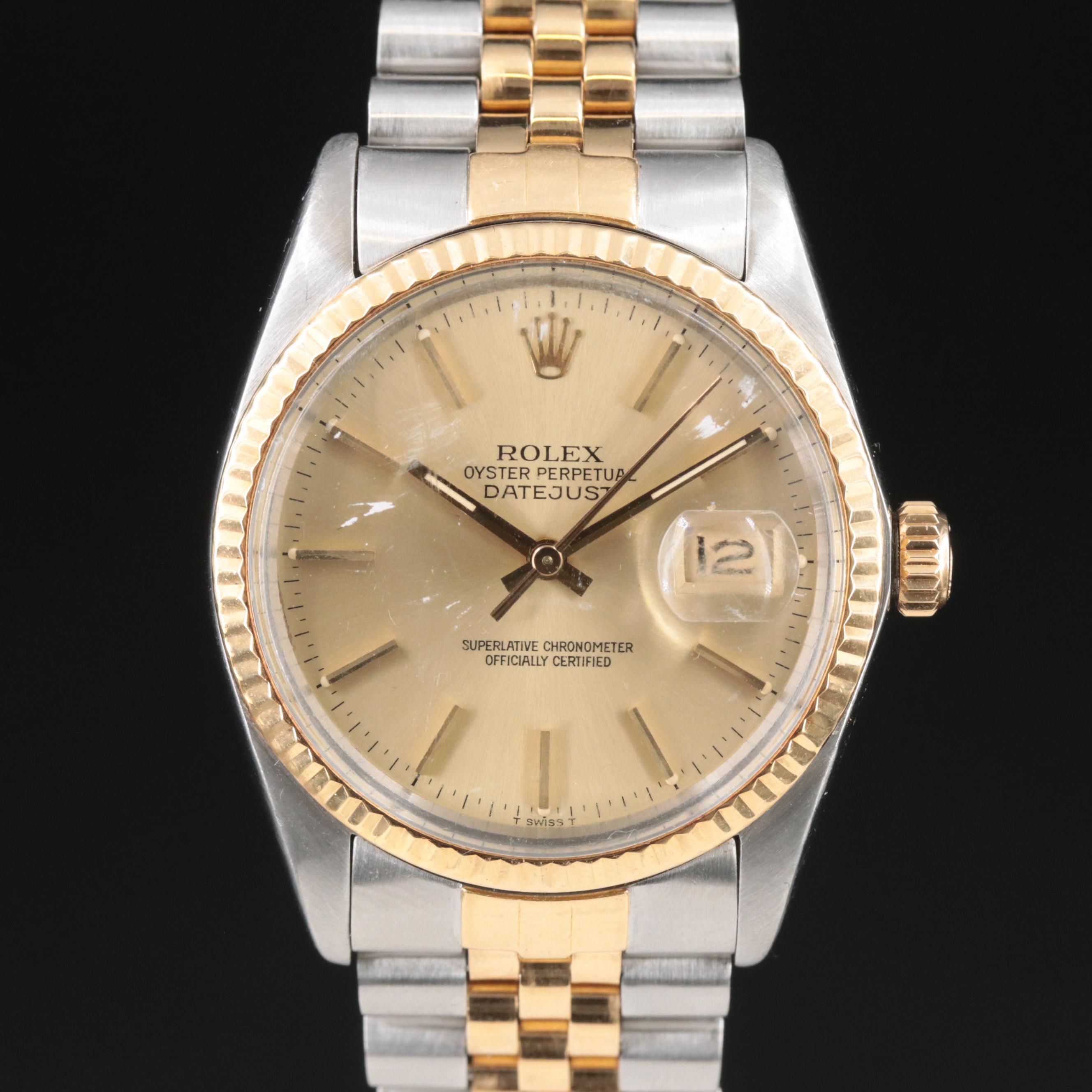1983 Rolex Oyster Perpetual Two-Tone Datejust Watch