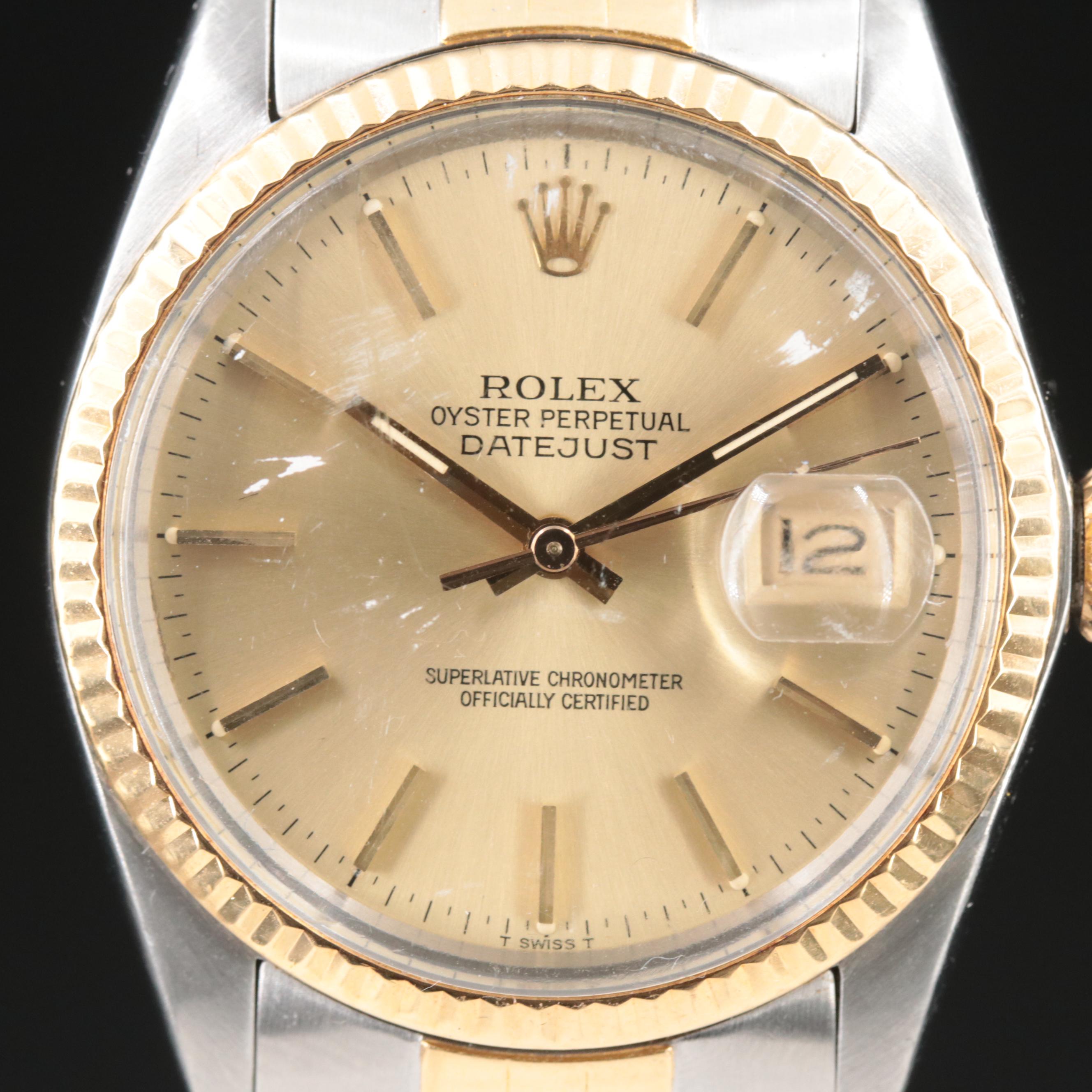 1983 Rolex Oyster Perpetual Two-Tone Datejust Watch
