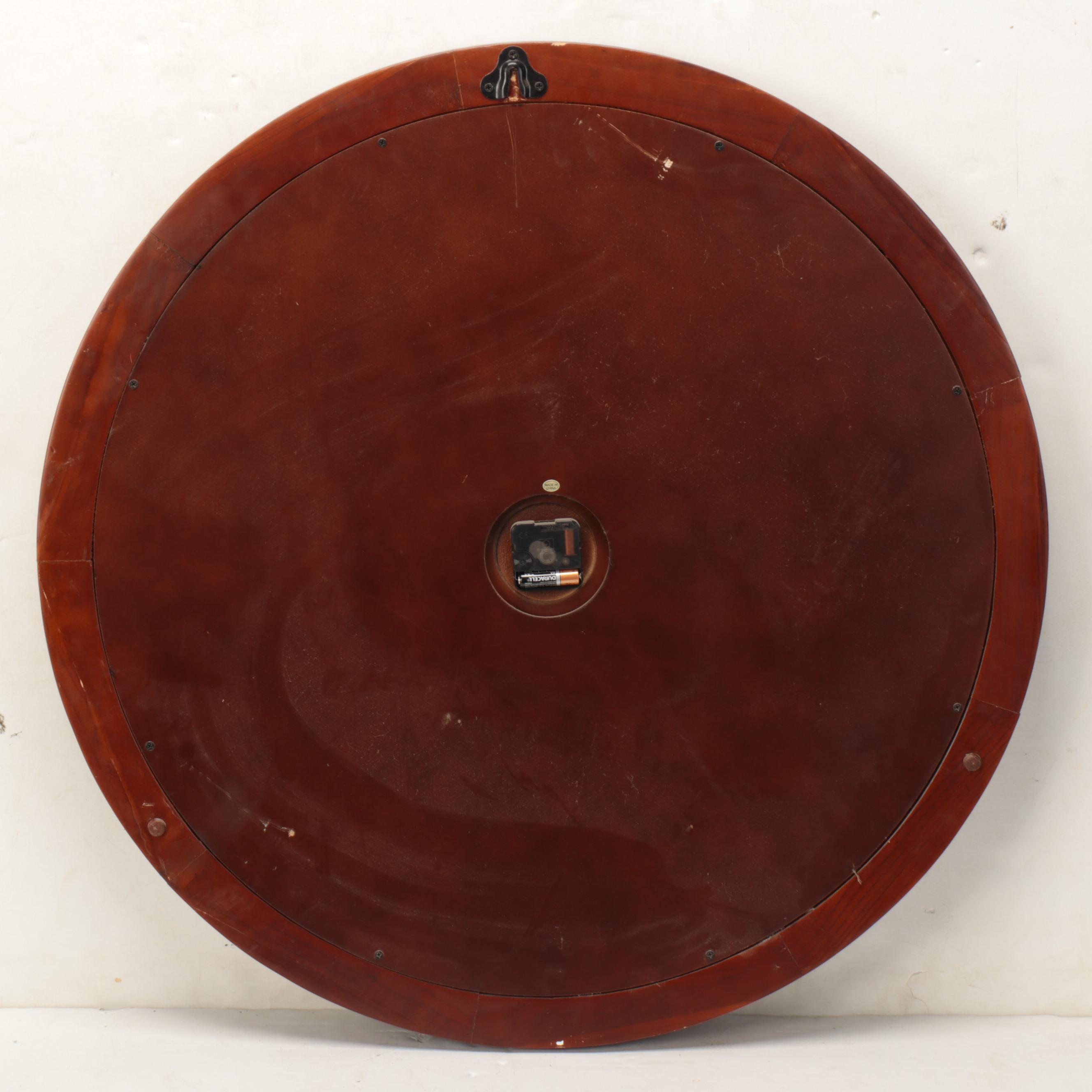 Handmade Cross-Stitch Sampler with Wall Clock