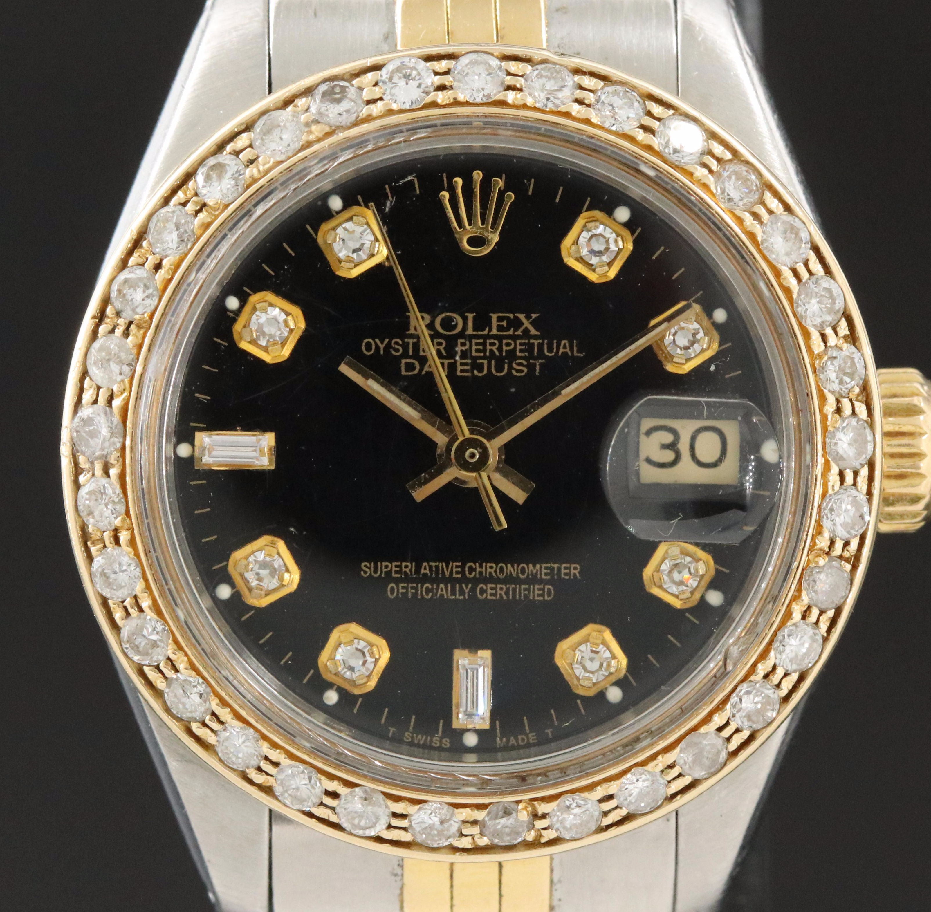 1983 Rolex Custom Diamond Dial and Bezel Datejust Watch
