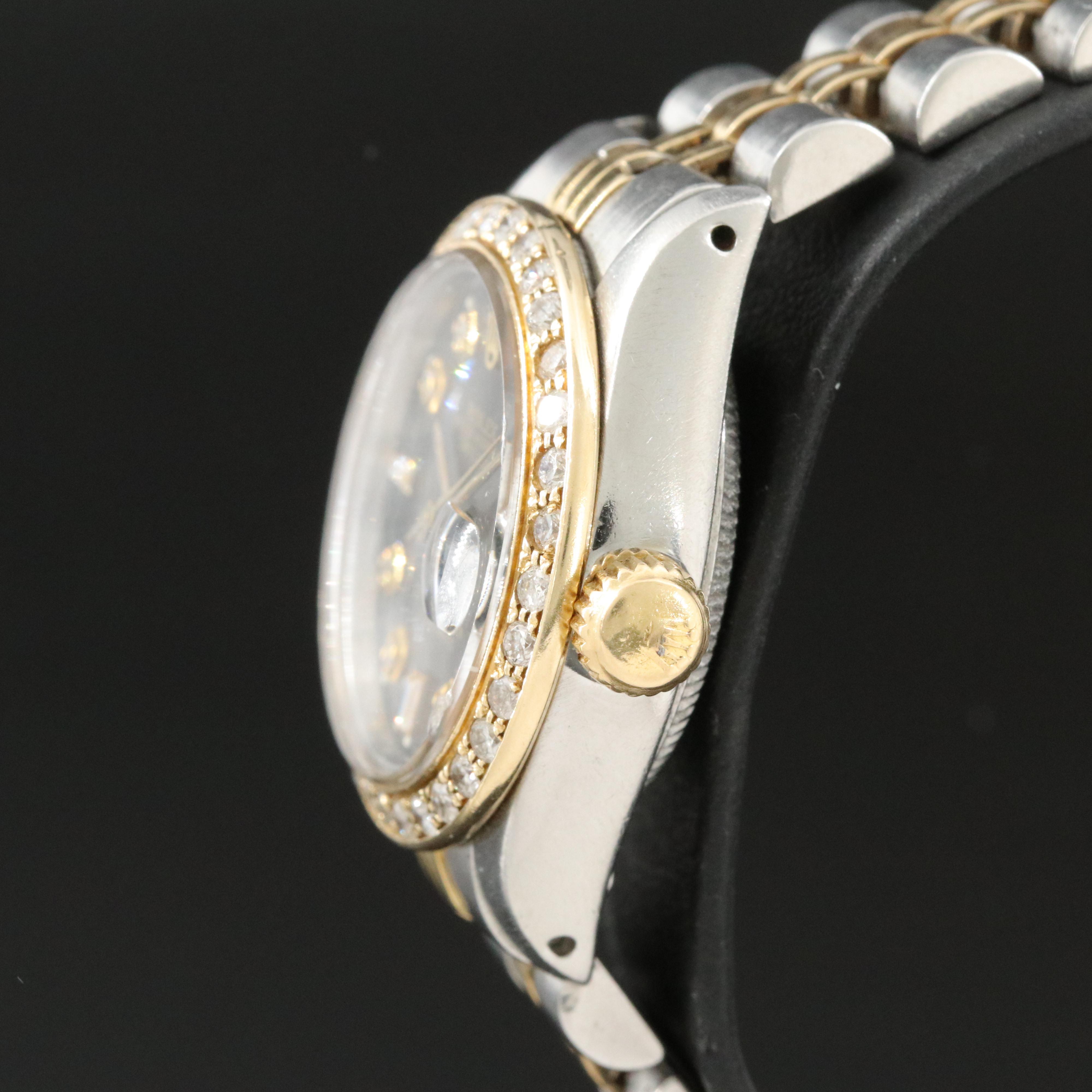 1983 Rolex Custom Diamond Dial and Bezel Datejust Watch