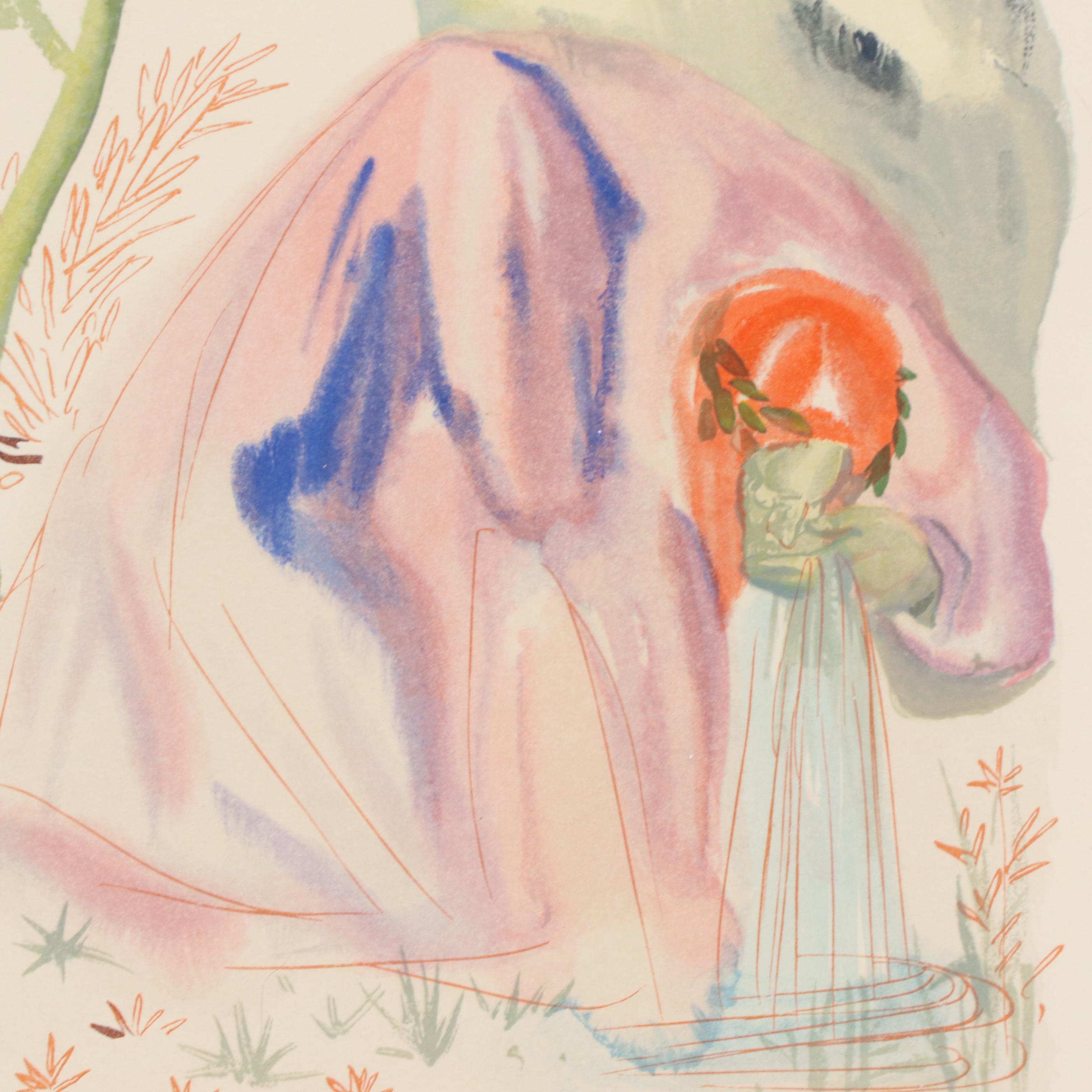 Salvador Dalí Wood Engraving "La Source," 1960 - 1964