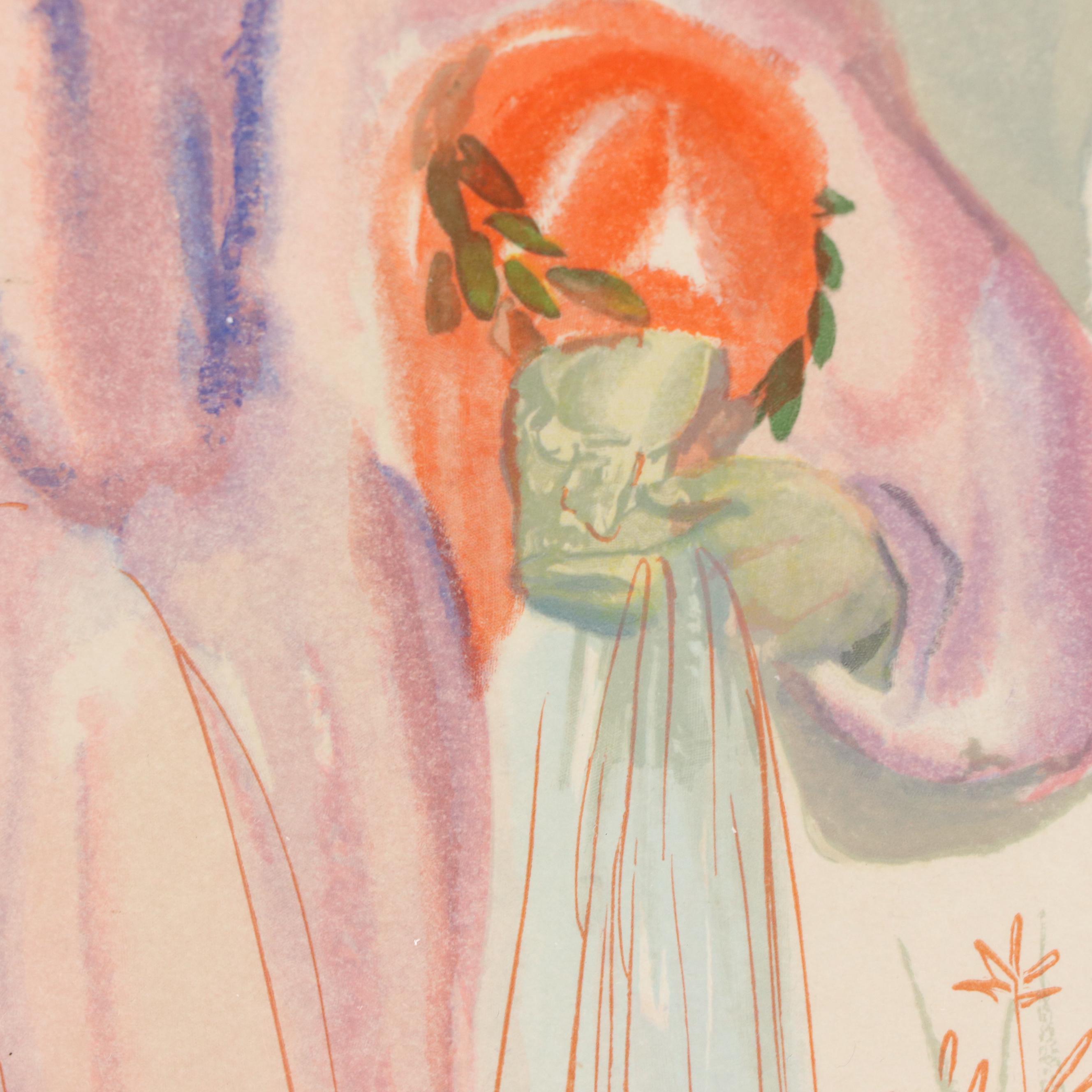 Salvador Dalí Wood Engraving "La Source," 1960 - 1964