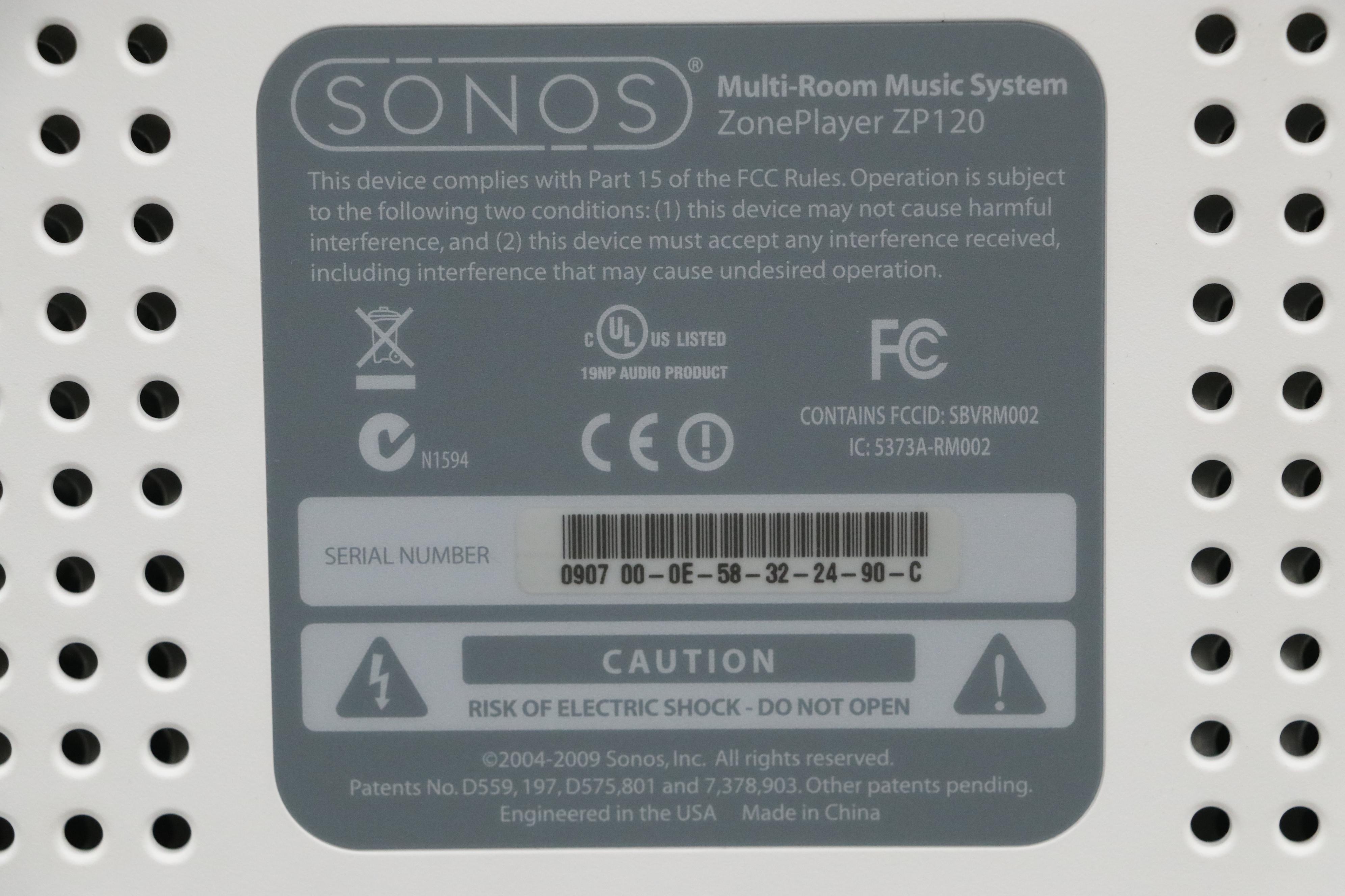 Sonos Wireless Music System, Multi-Room Music System, and Speaker