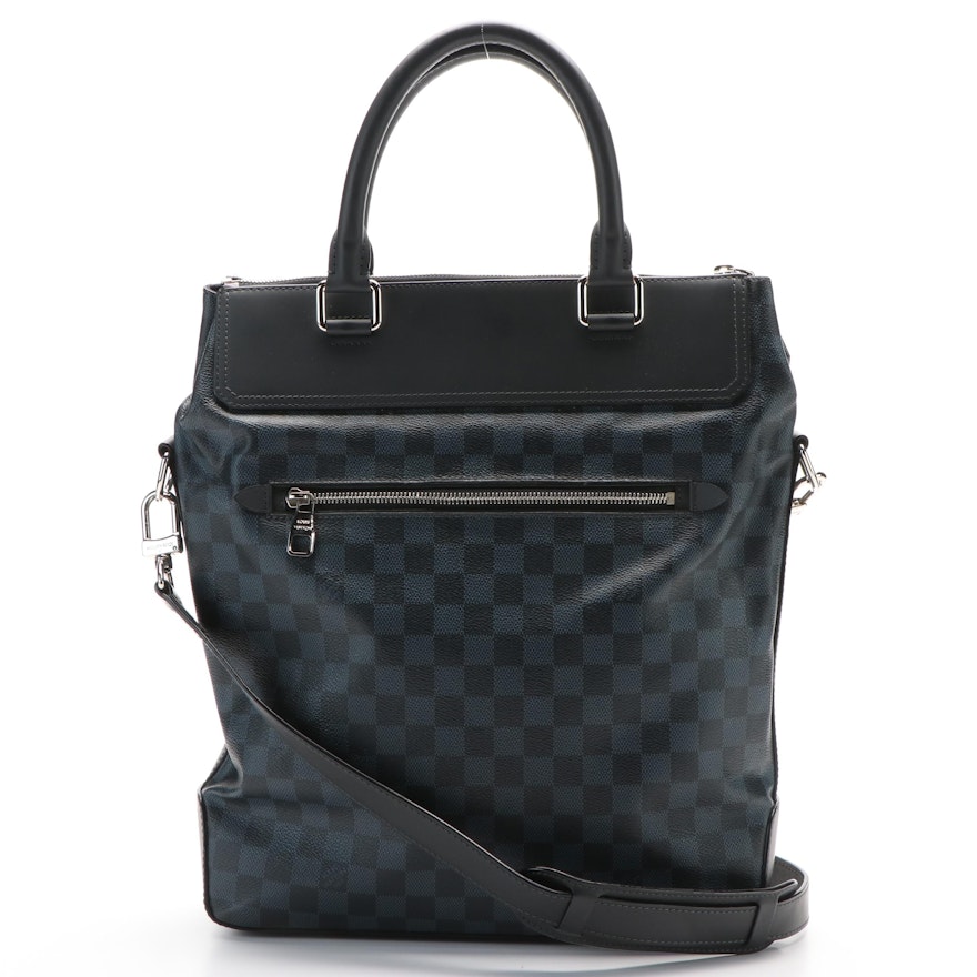Louis Vuitton Greenwich Tote Bag in Damier Cobalt Coated Canvas and Leather