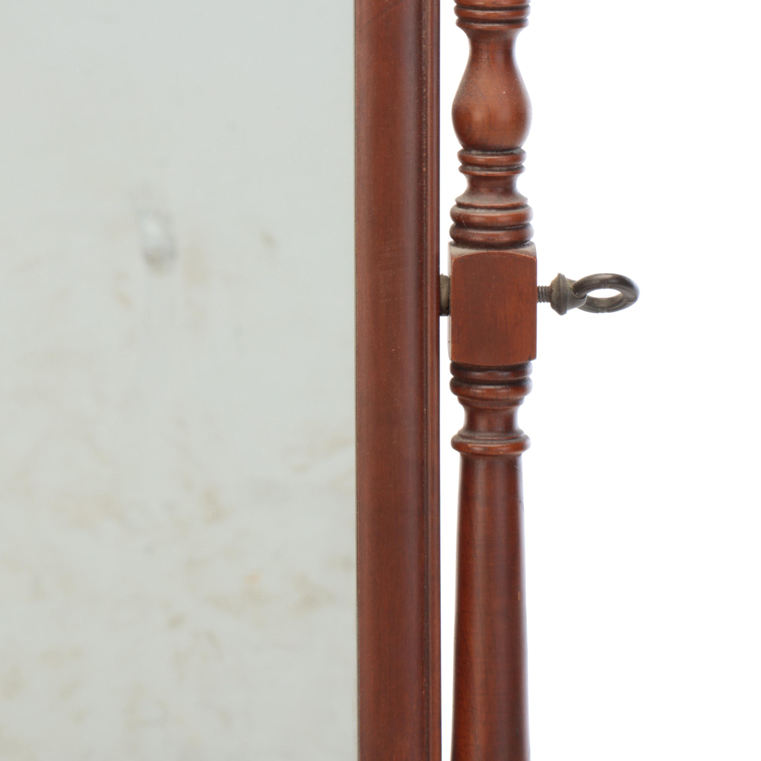 Victorian Style Mahogany Dresser-Top Vanity Mirror