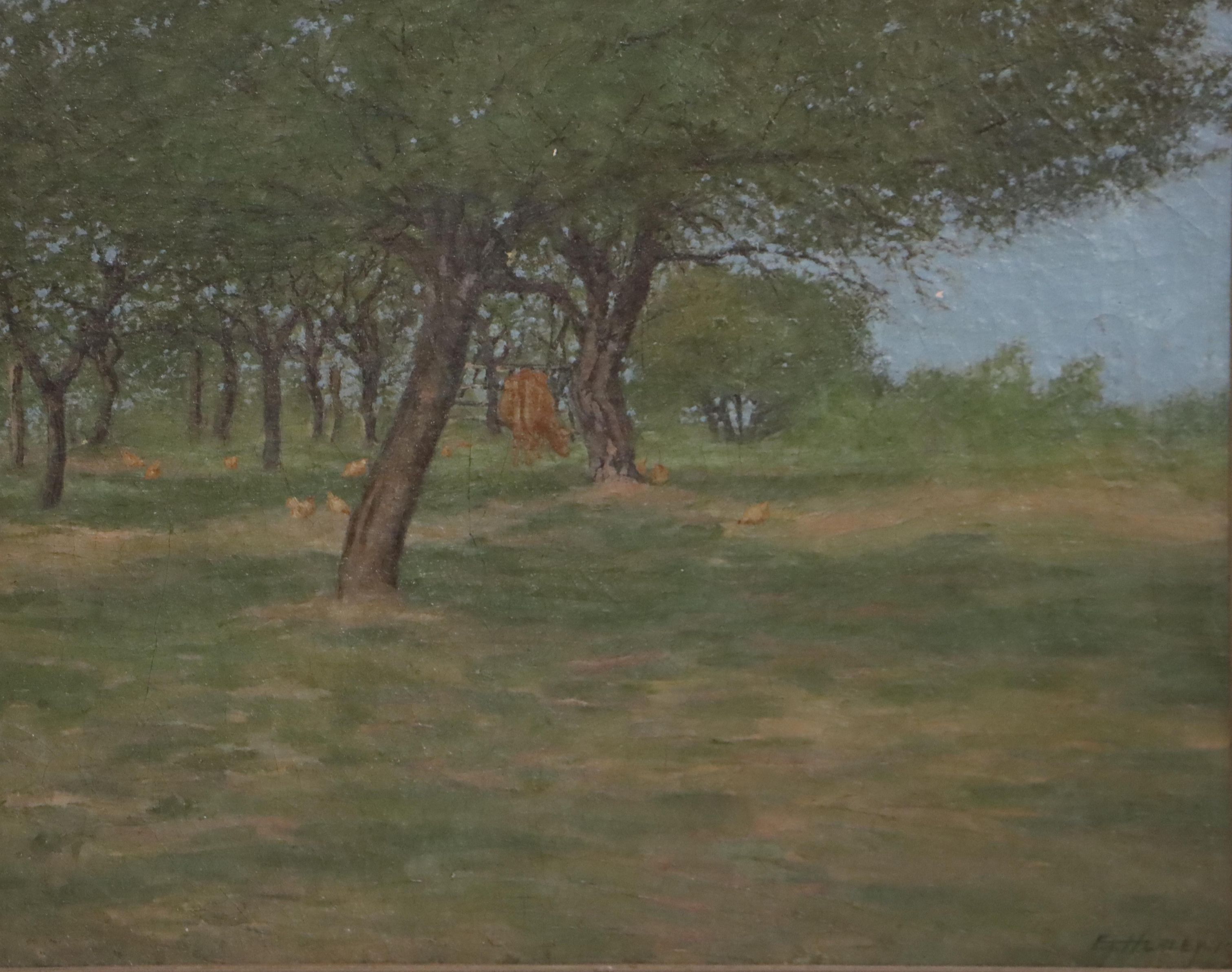 Edward Timothy Hurley Landscape Oil Painting, 1919