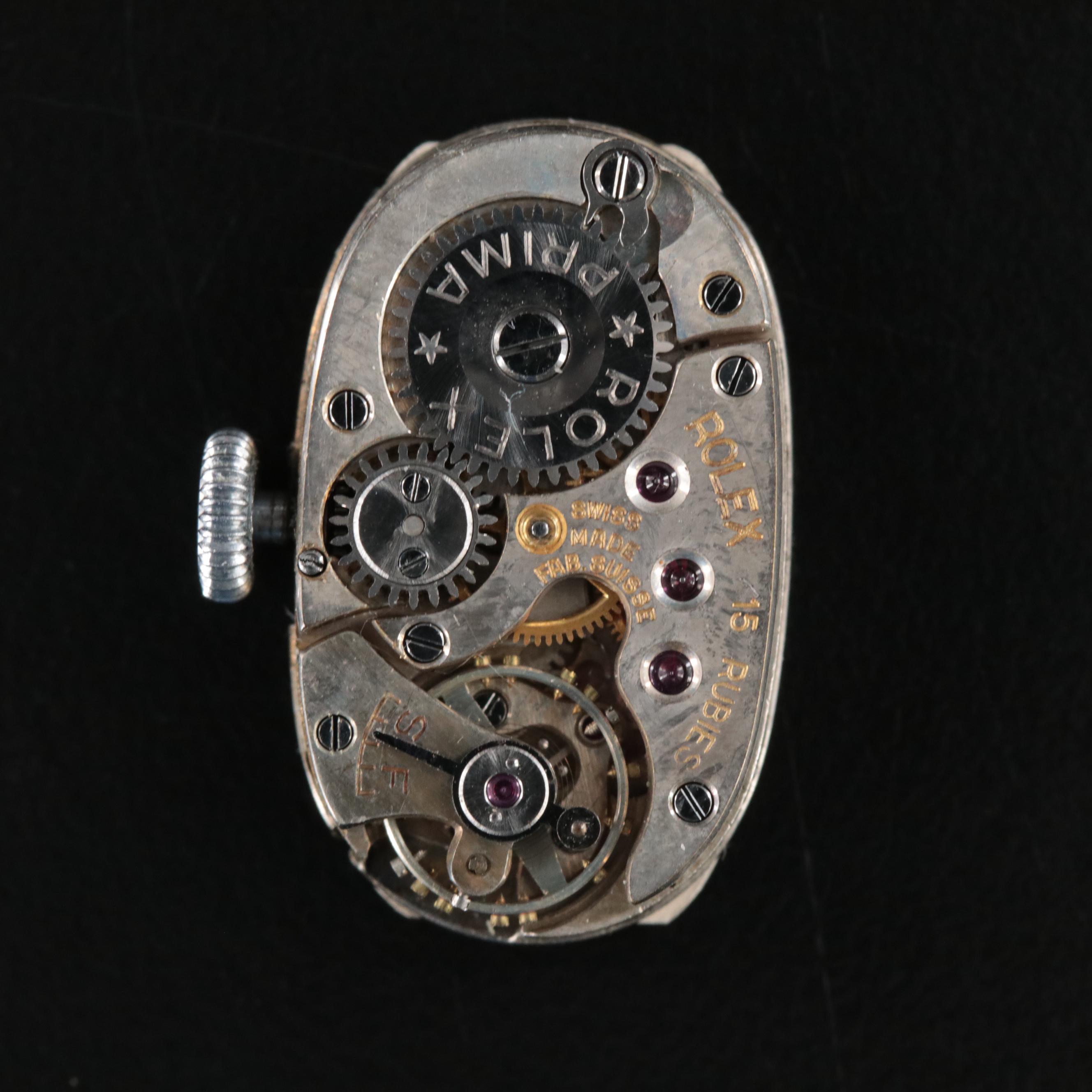 Vintage Rolex Tonneau Shape, Snowite, Hinged Case Watch