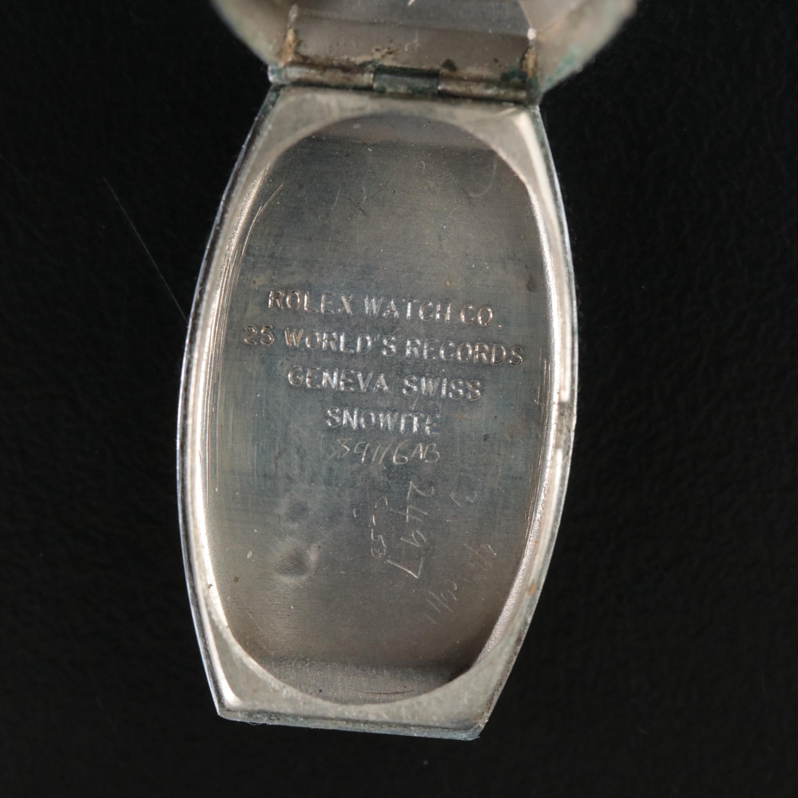 Vintage Rolex Tonneau Shape, Snowite, Hinged Case Watch