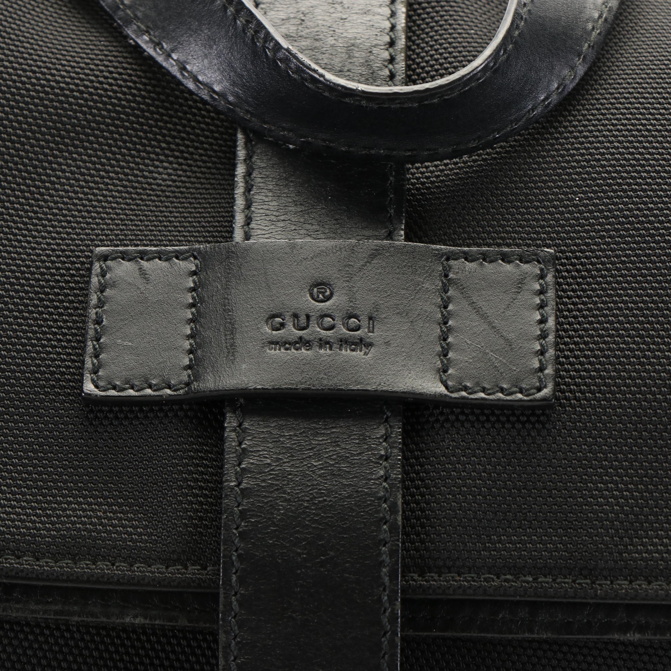 Gucci Sherry Line Backpack in Black Techno Canvas