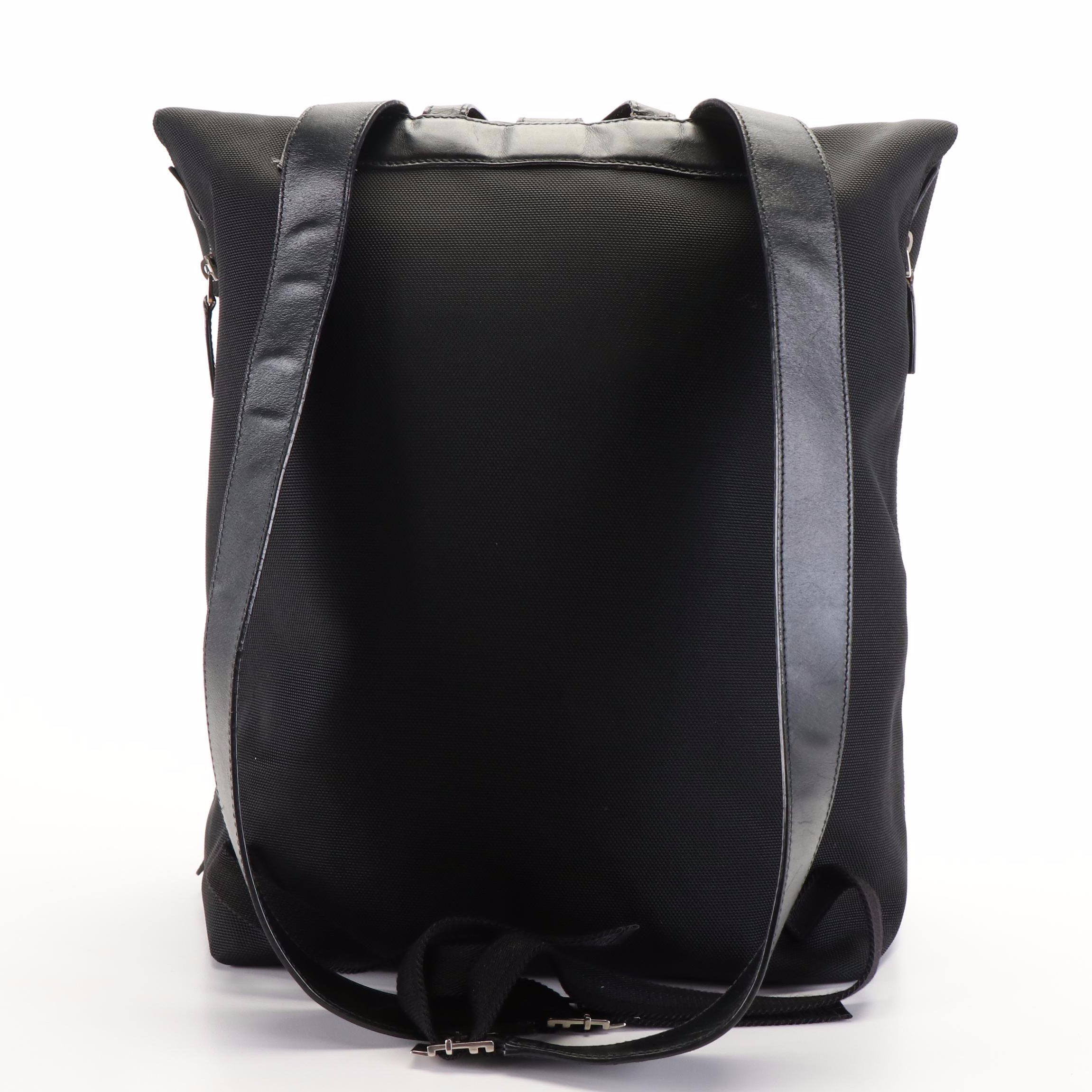 Gucci Sherry Line Backpack in Black Techno Canvas