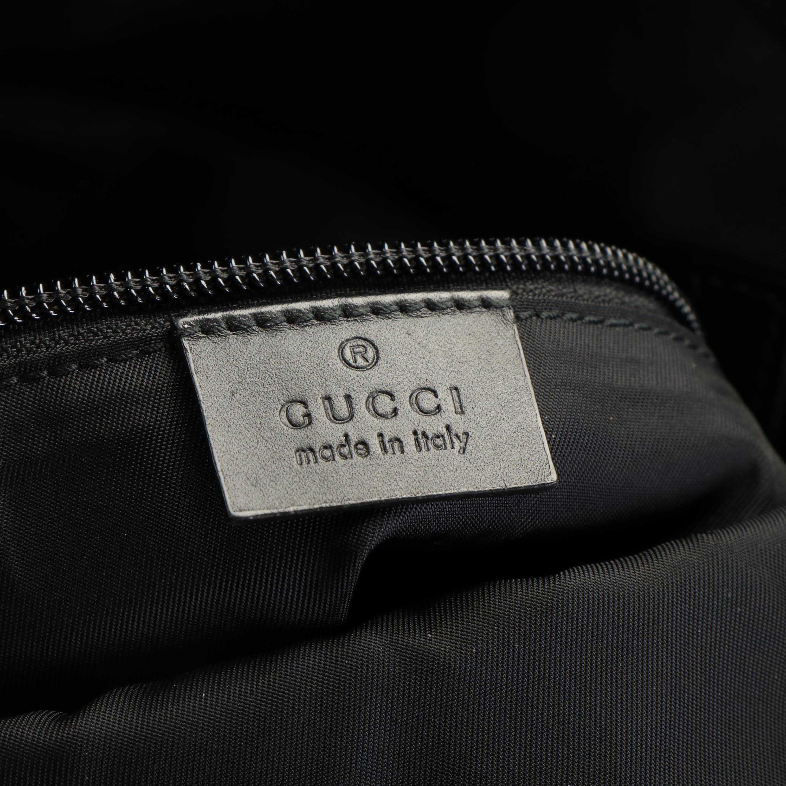Gucci Sherry Line Backpack in Black Techno Canvas