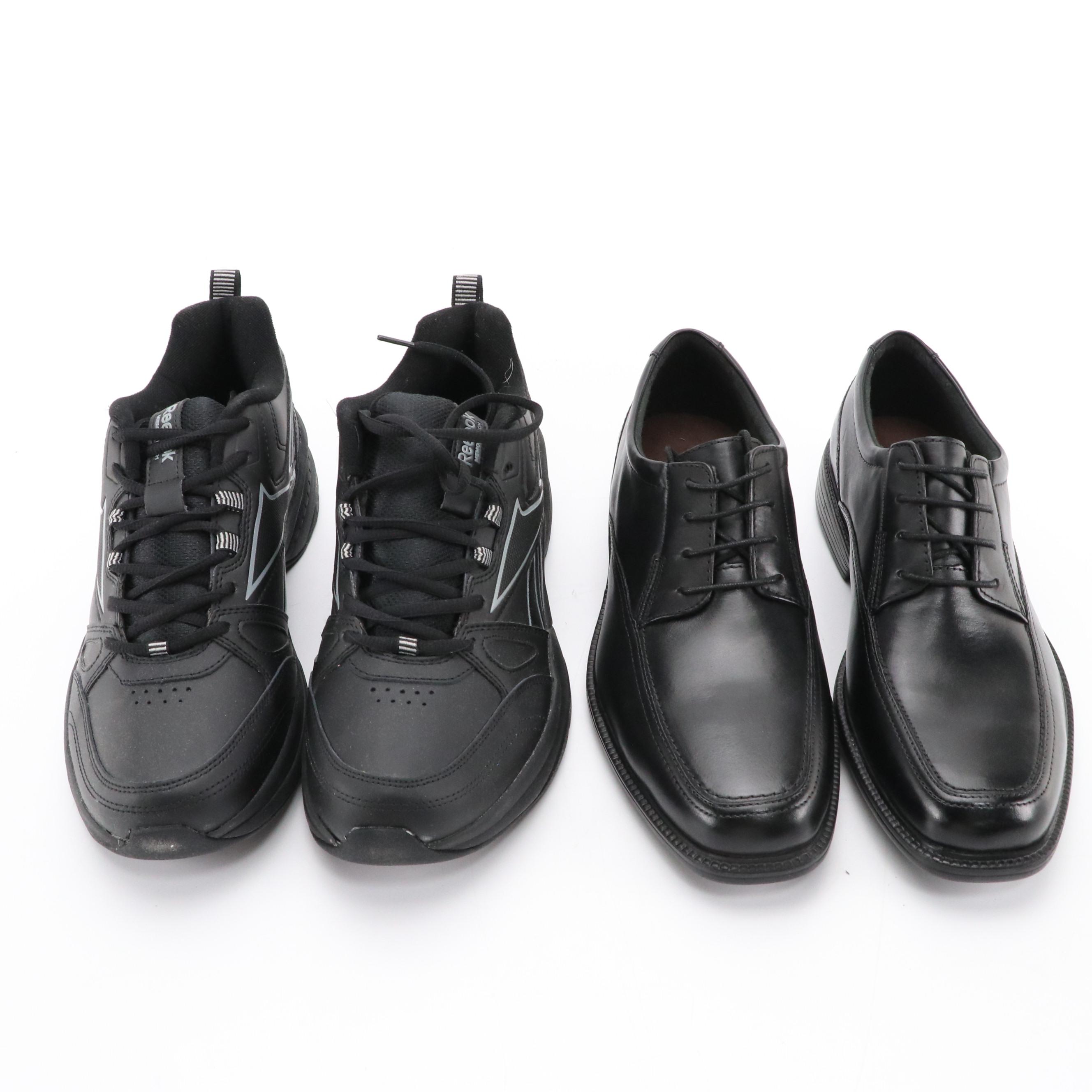 Men's Reebok Royal Sneaker and Bostonian Flexlite Ipswich Dress Shoes with Boxes