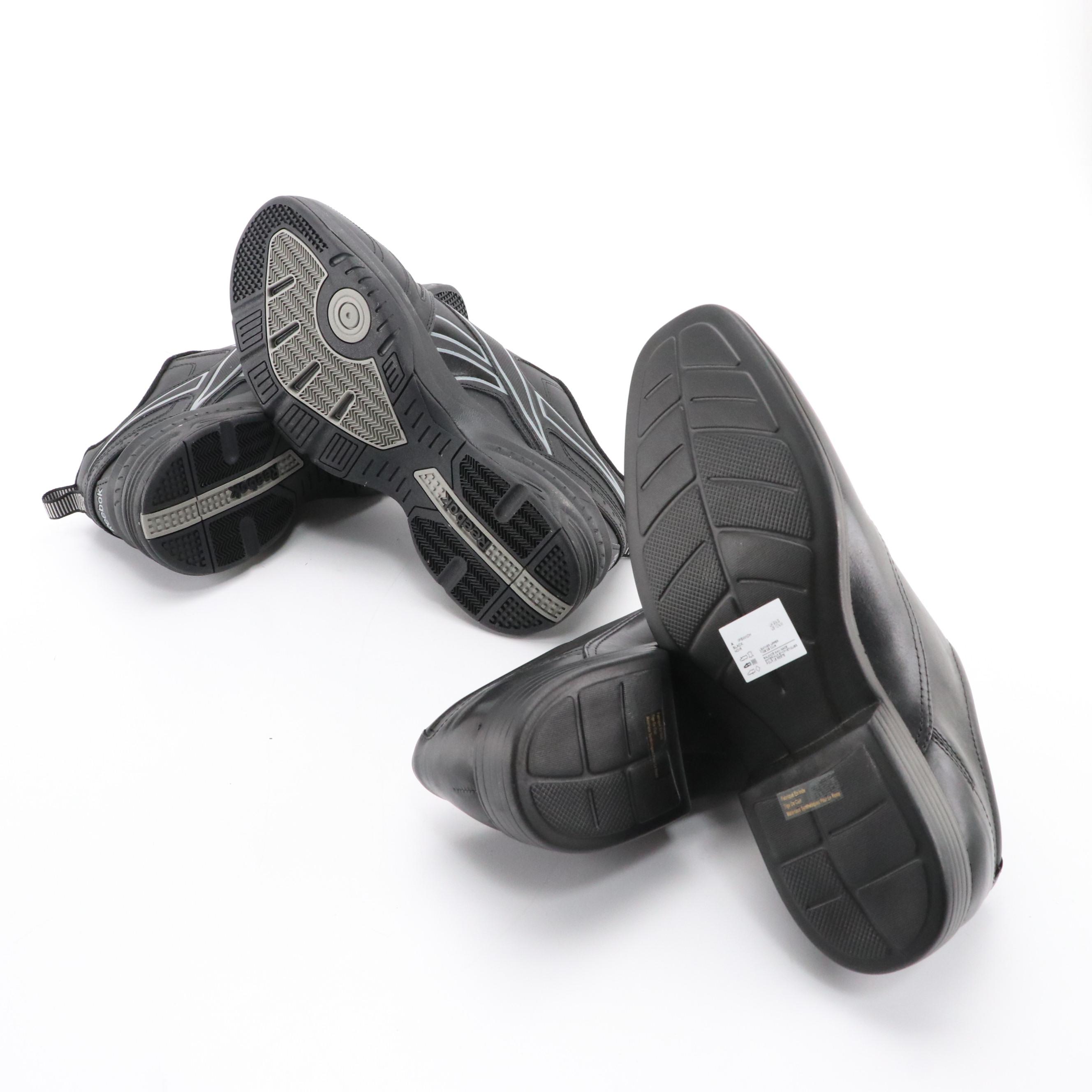 Men's Reebok Royal Sneaker and Bostonian Flexlite Ipswich Dress Shoes with Boxes