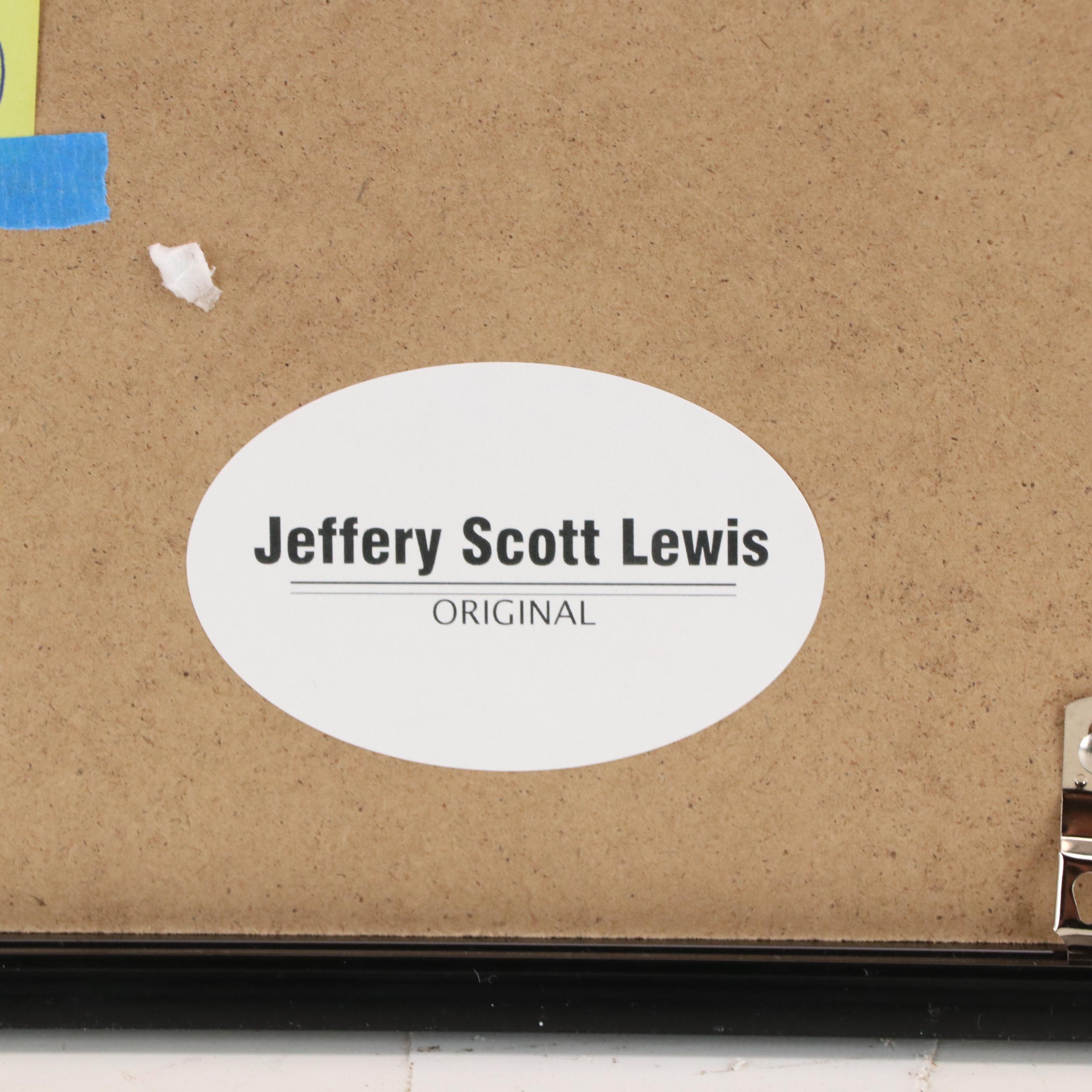 Jeffrey Scott Lewis Abstract Acrylic Painting