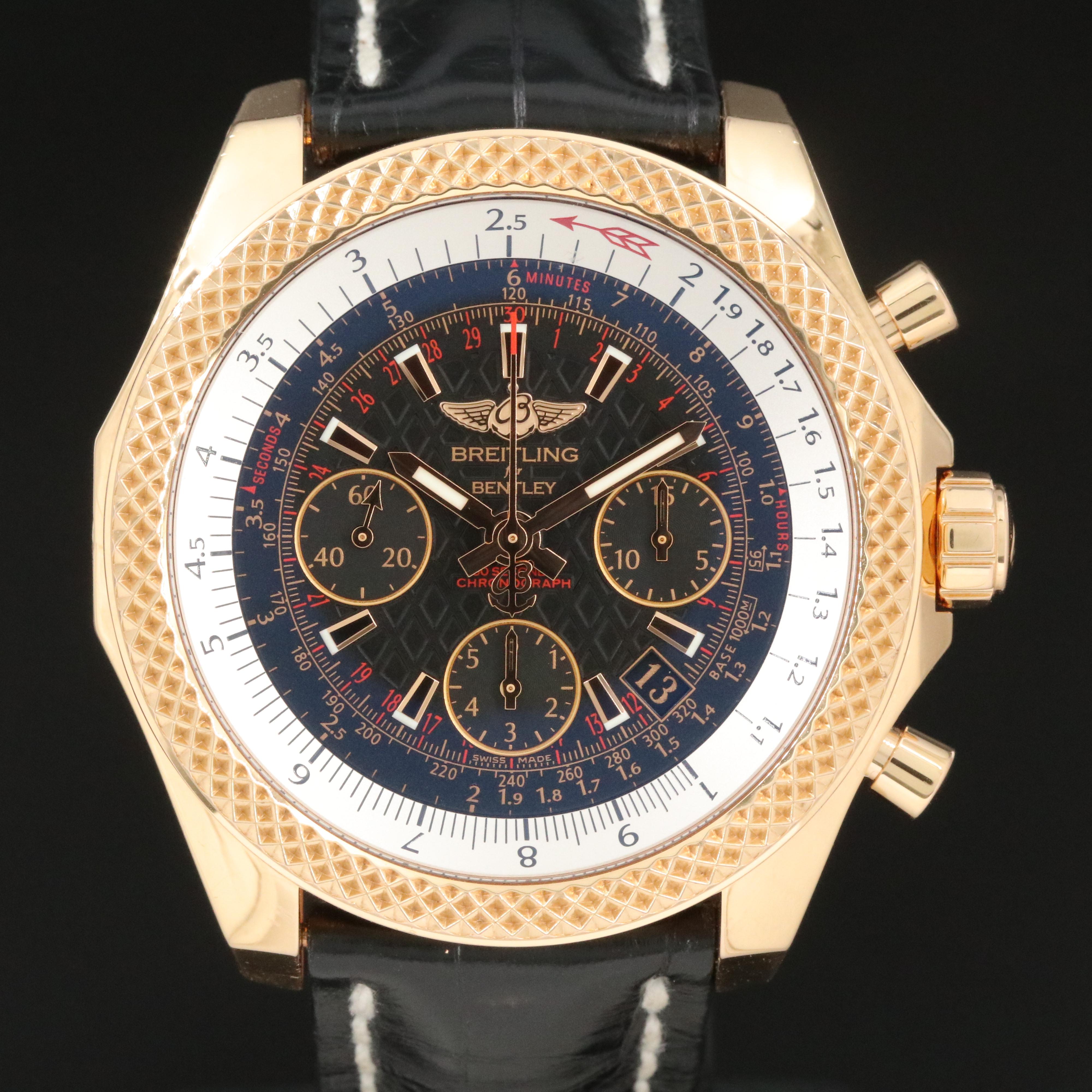 Breitling Bentley 18K Gold 44MM Chronograph Watch