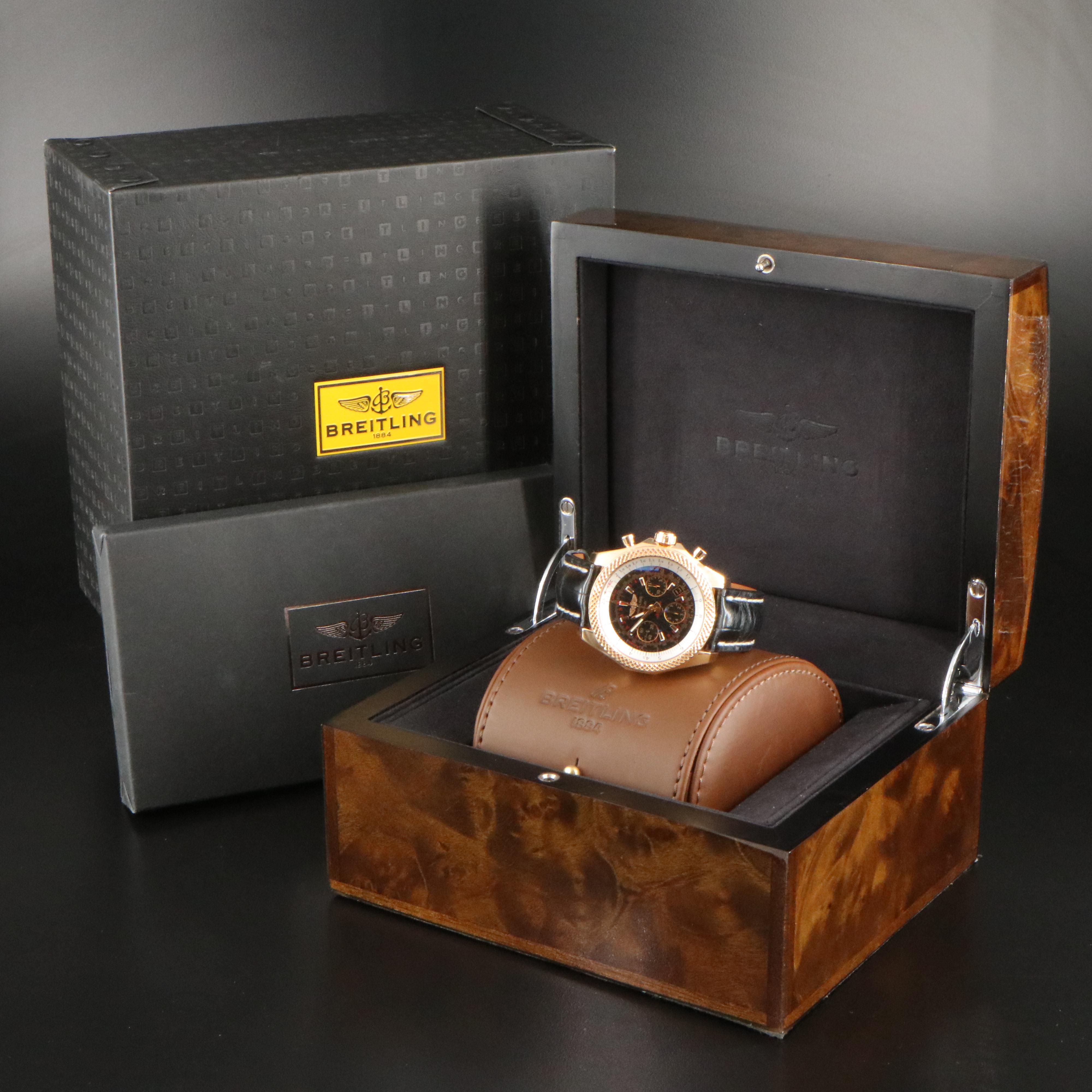 Breitling Bentley 18K Gold 44MM Chronograph Watch