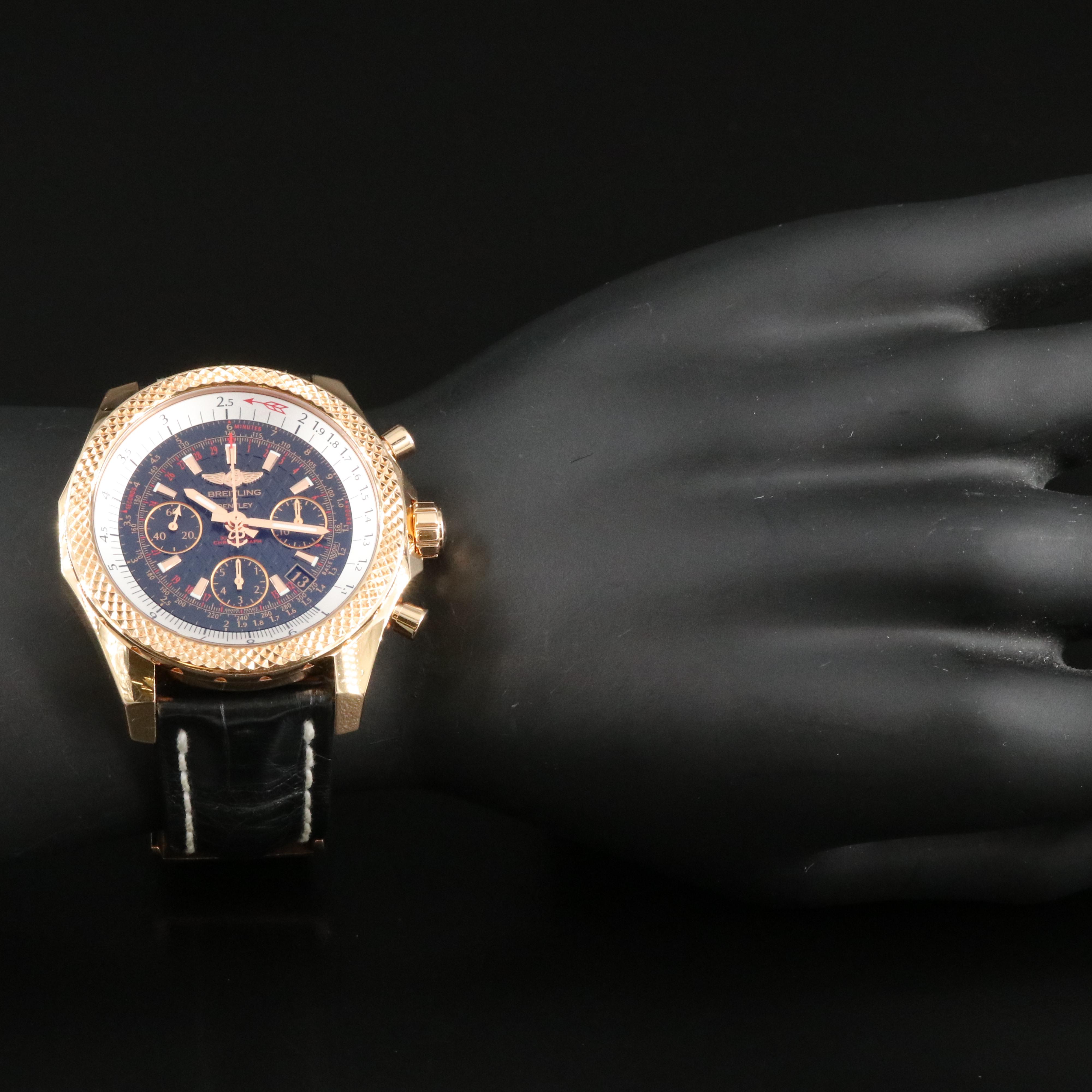 Breitling Bentley 18K Gold 44MM Chronograph Watch