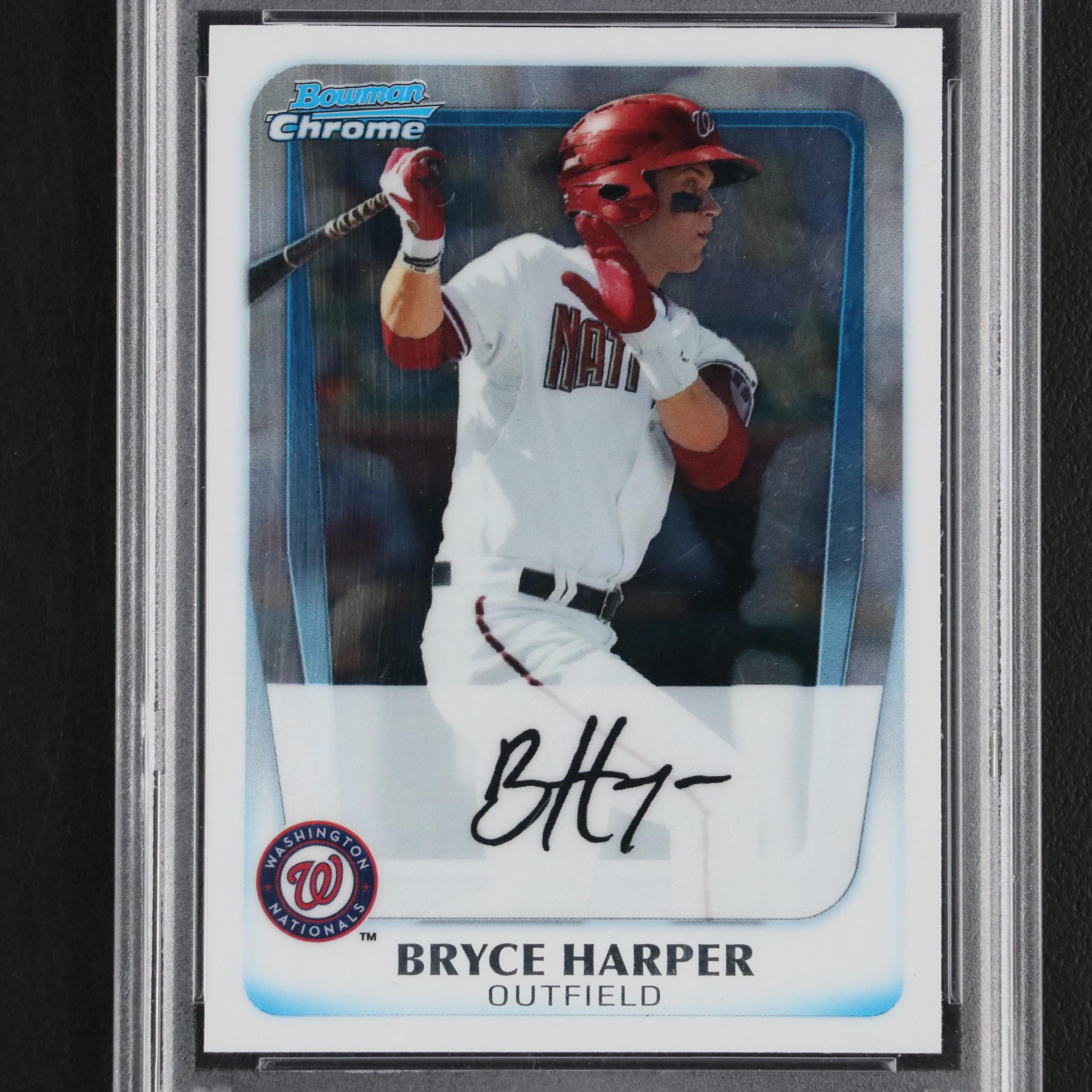 2011 Bowman Chrome Bryce Harper Prospects Baseball Card #BCP1 Graded PSA 10