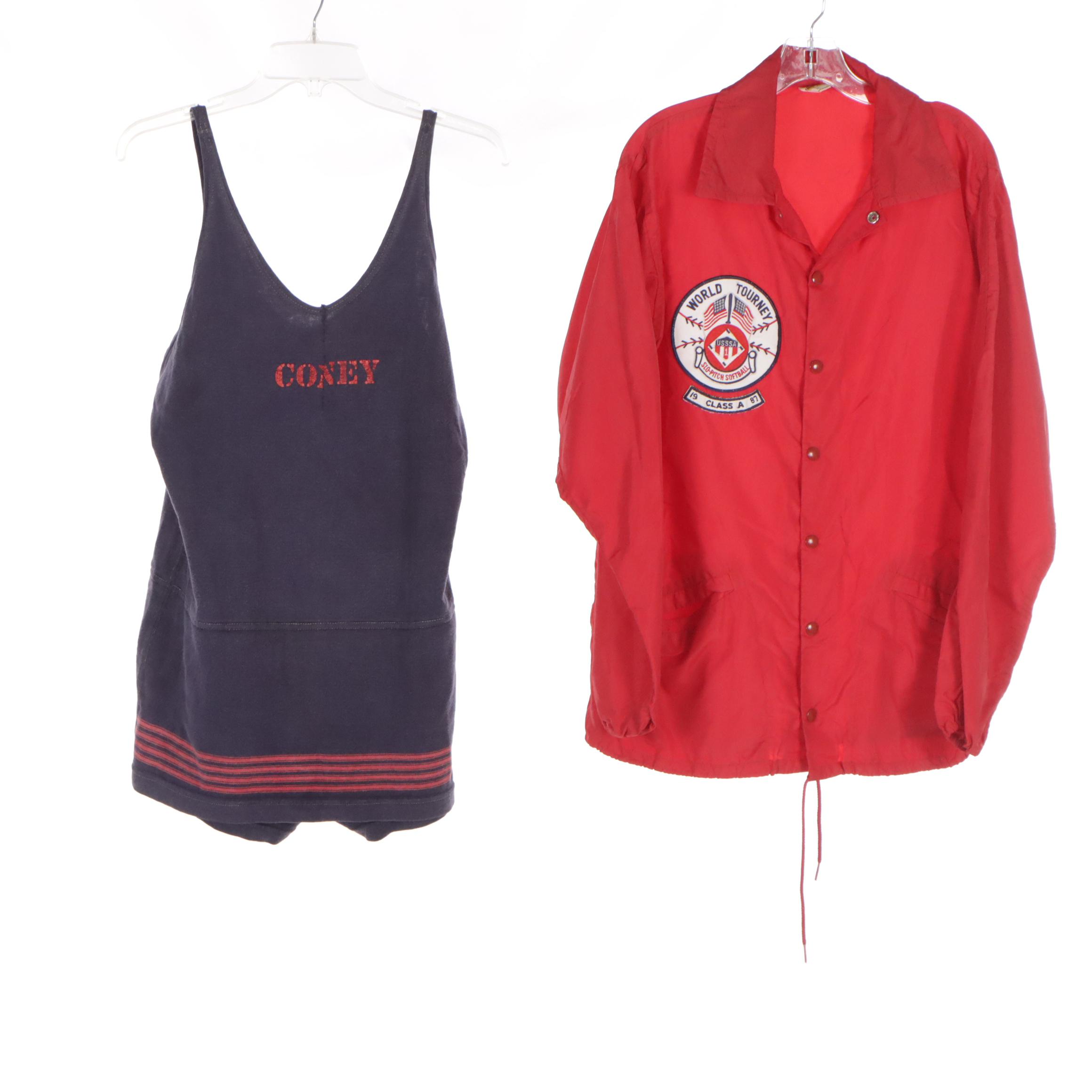 Coney Island Romper, Russell Athletics Zip-Up Jacket & Kings Island Towel