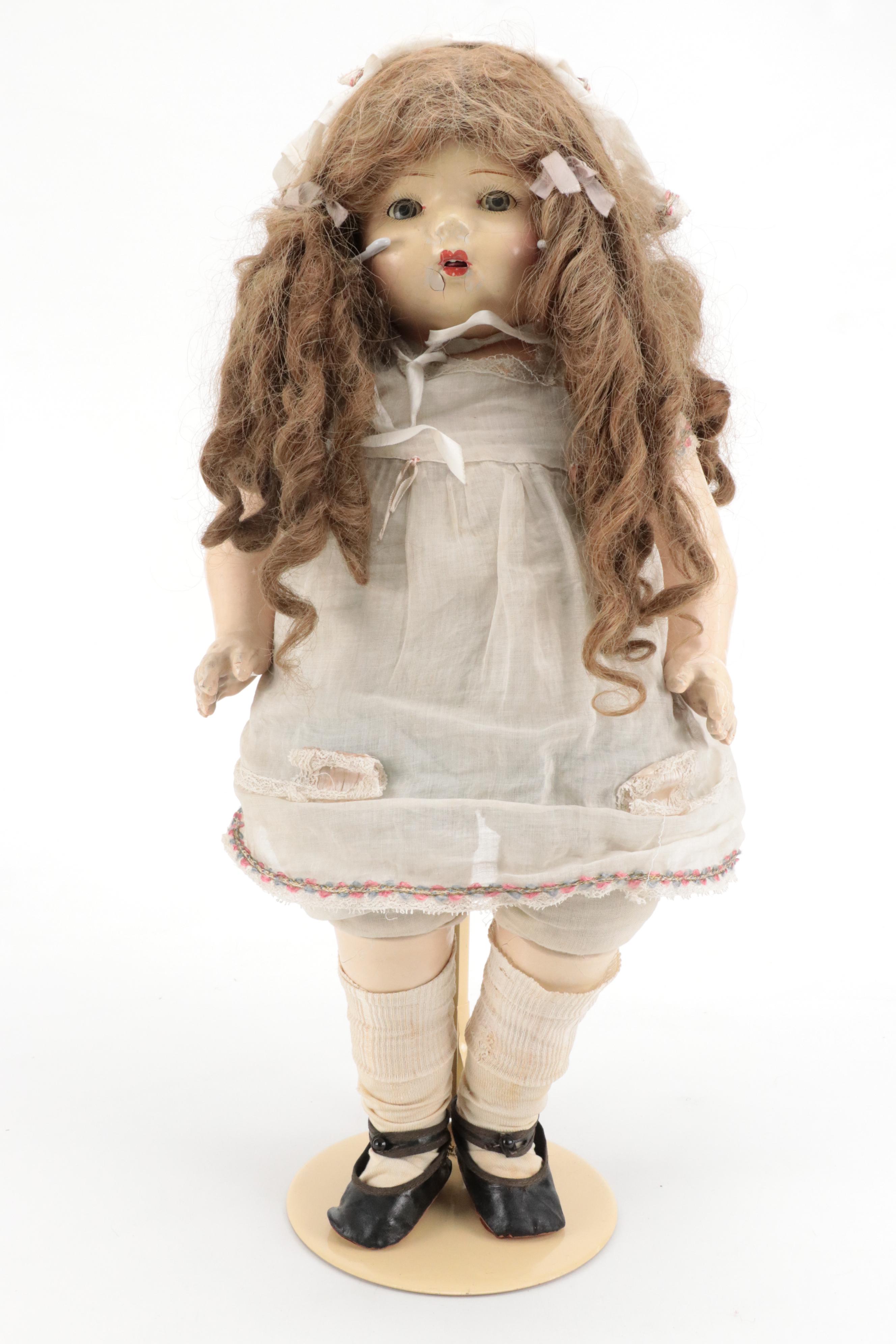 Royal Composition with Jointed Body Doll, Early to Mid-20th Century