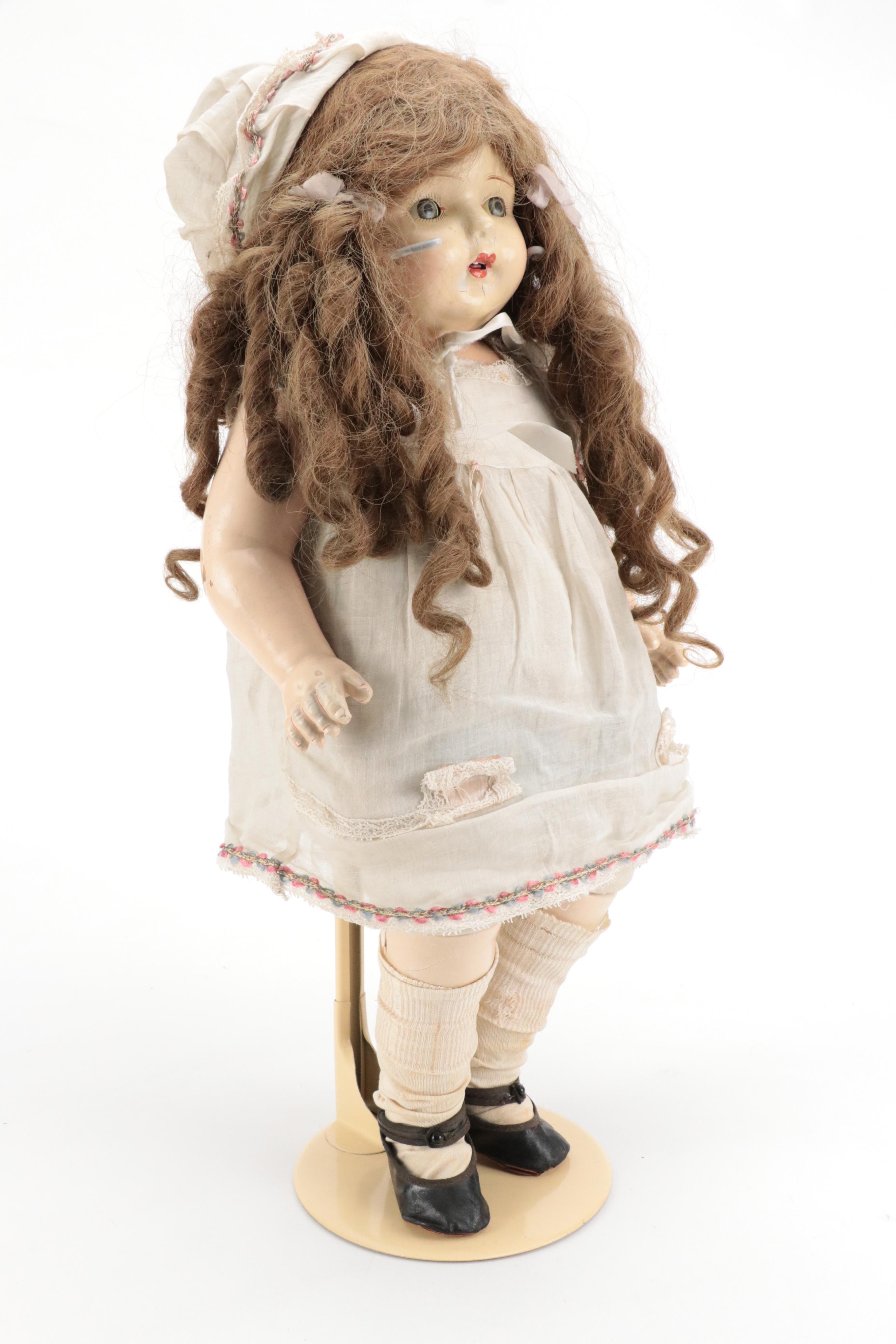 Royal Composition with Jointed Body Doll, Early to Mid-20th Century