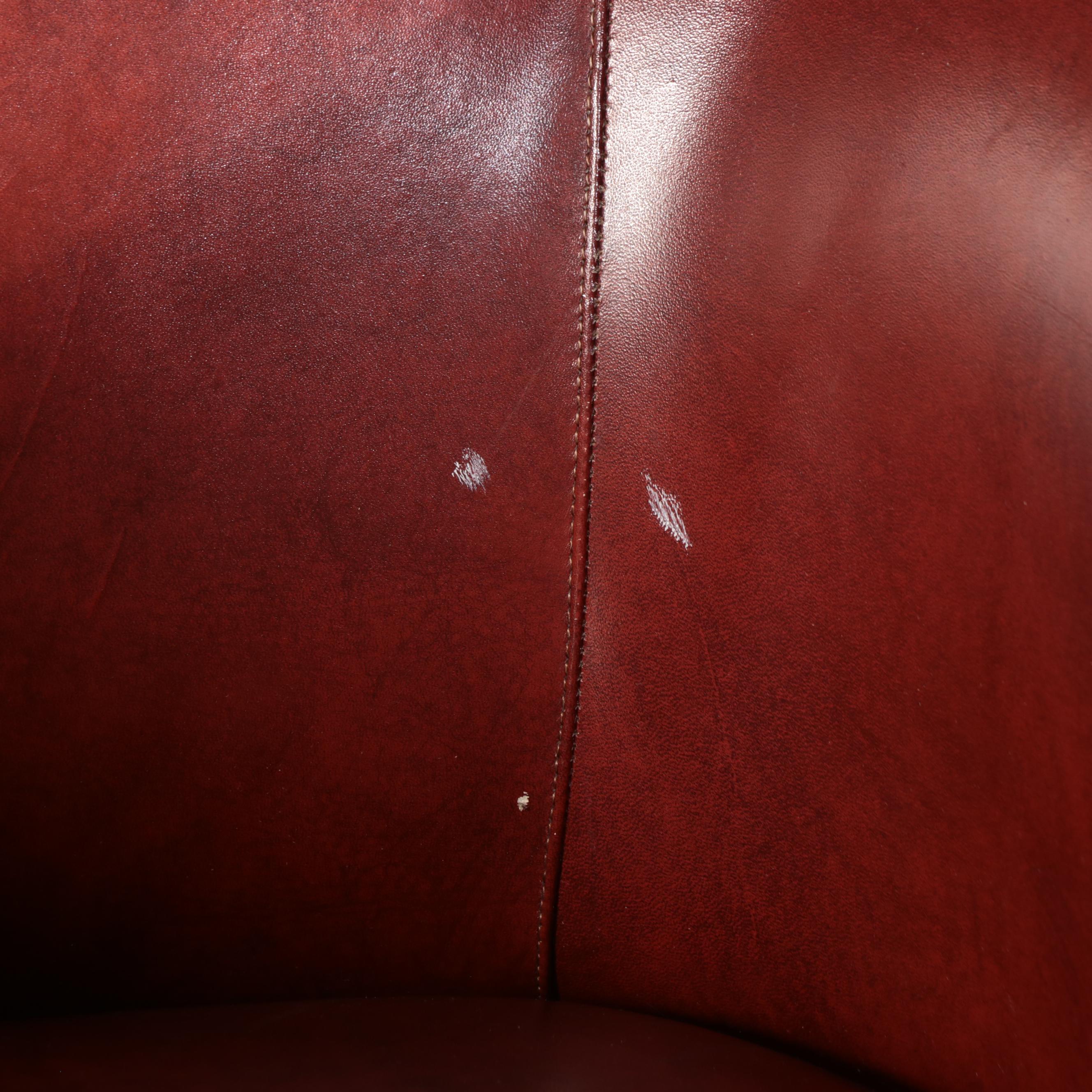 Southwood Mahogany and Leather Swivel-Tilt Desk Chair with Nailheads