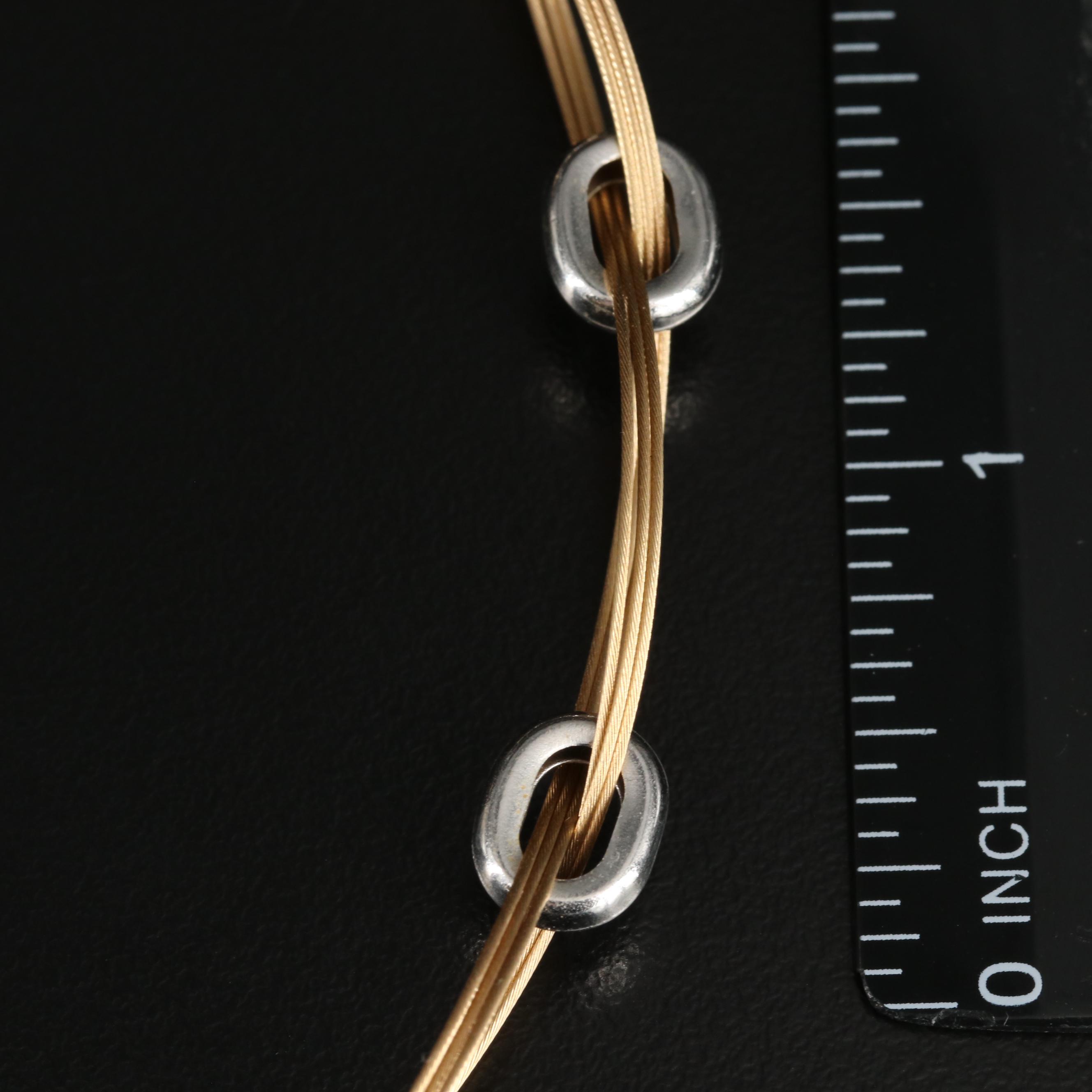 14K Two-Tone Station Necklace